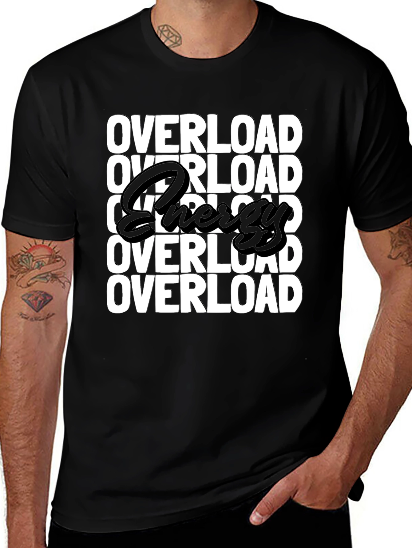 Variant 21 of Overload Graphic T-Shirt - Energy Edition Black Tee
