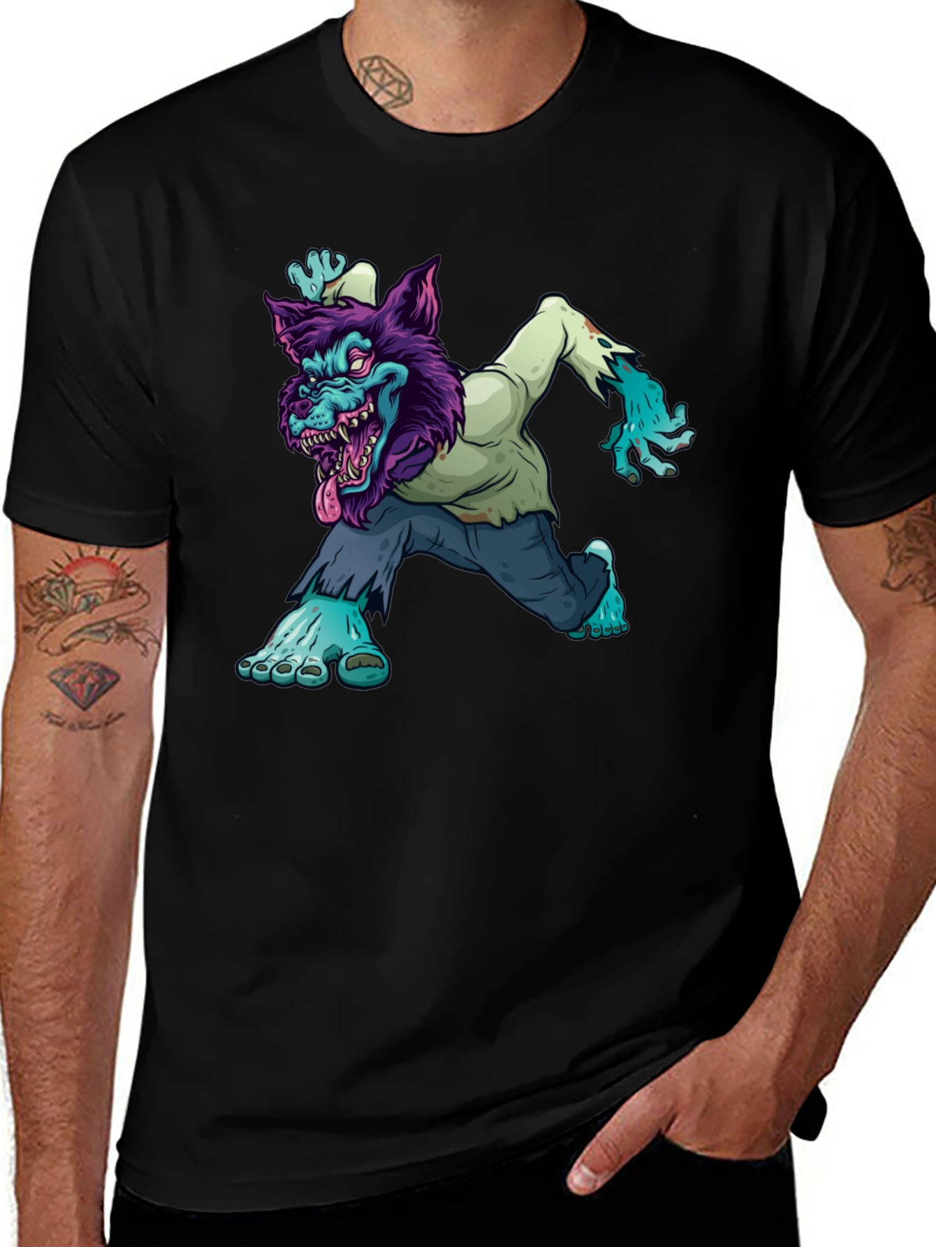 Variant 20 of Zombie Werewolf Graphic T-Shirt