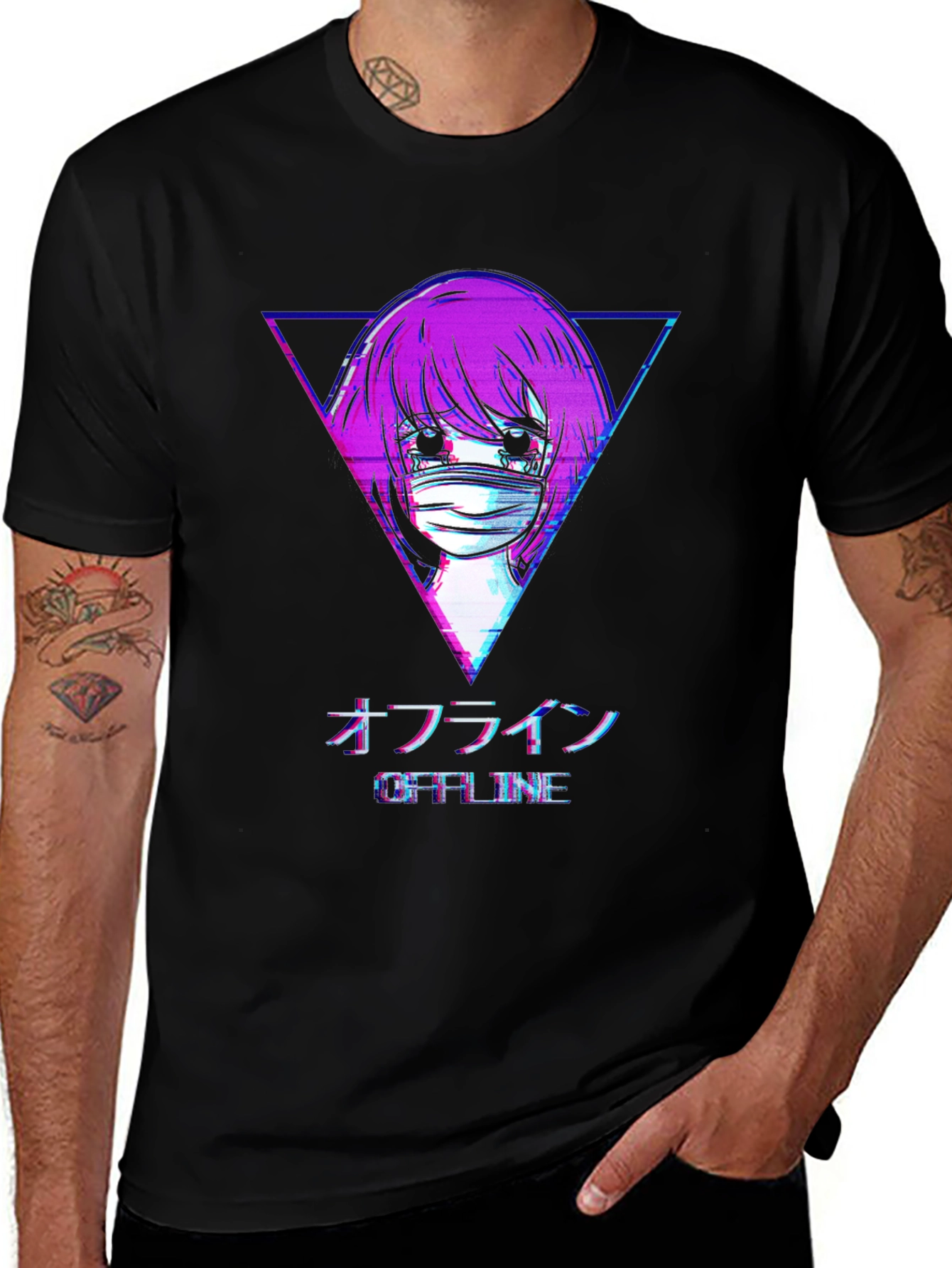 Variant 3 of Offline Anime Graphic T-Shirt