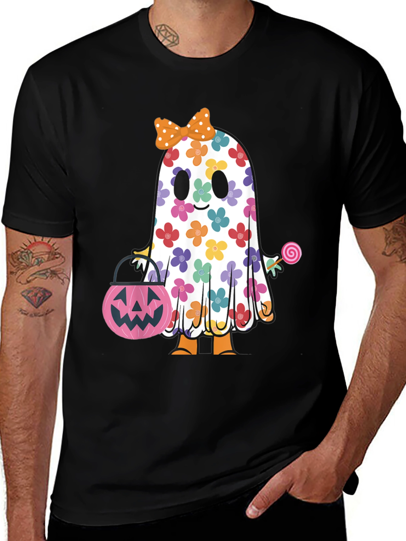 Variant 27 of Halloween Ghost Floral Tee