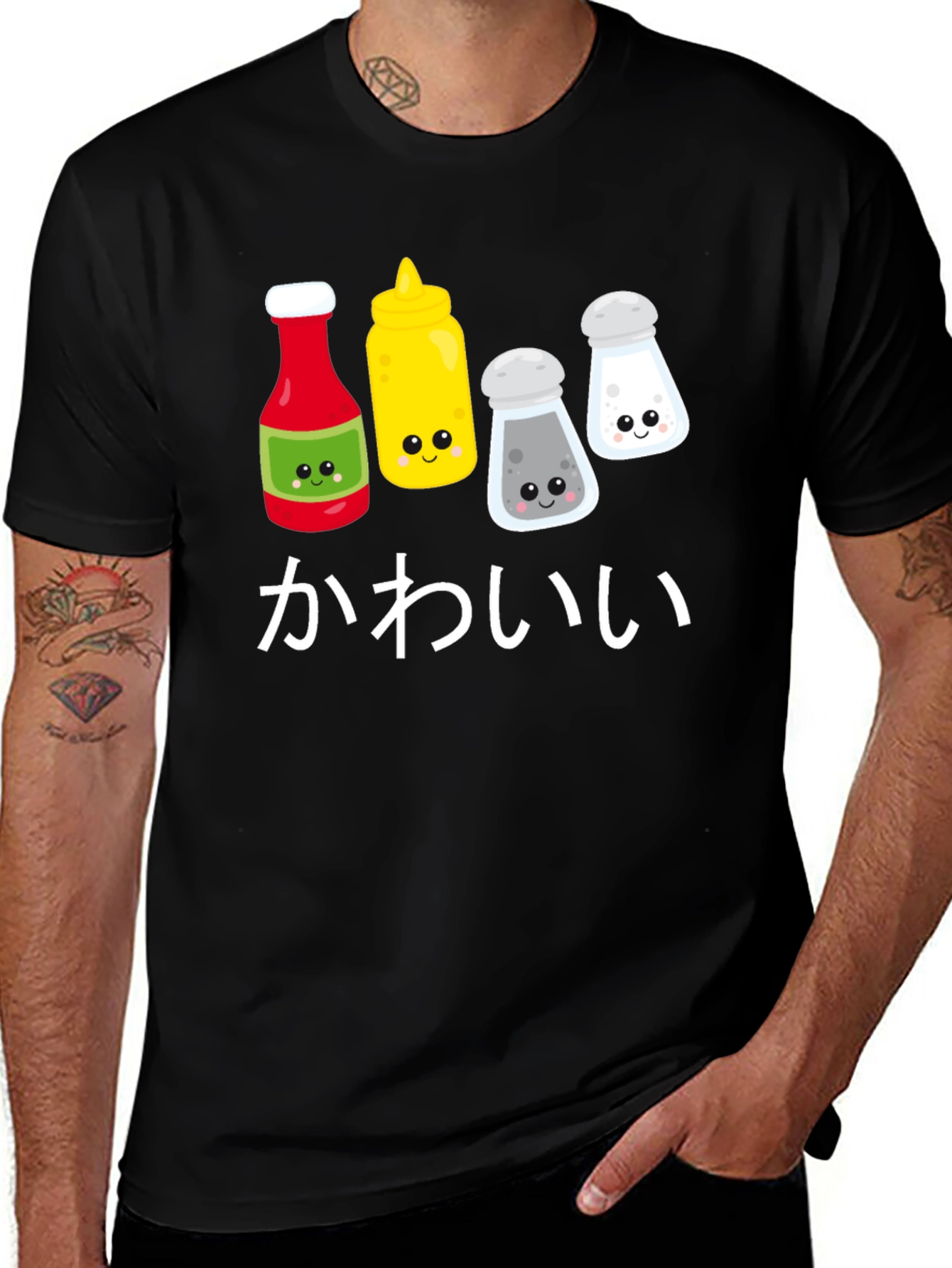 Variant 24 of Kawaii Condiments T-Shirt - Cute Foodie Tee