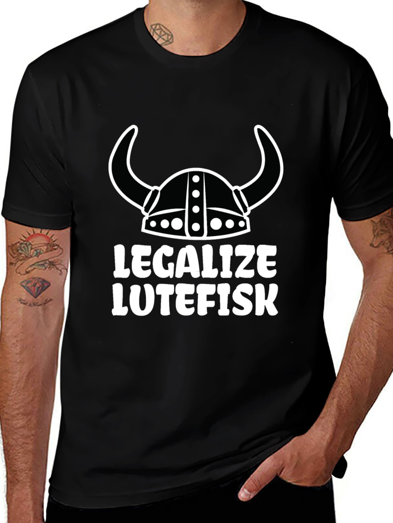 Variant 24 of Legalize Lutefisk T-Shirt - Viking Humor Tee