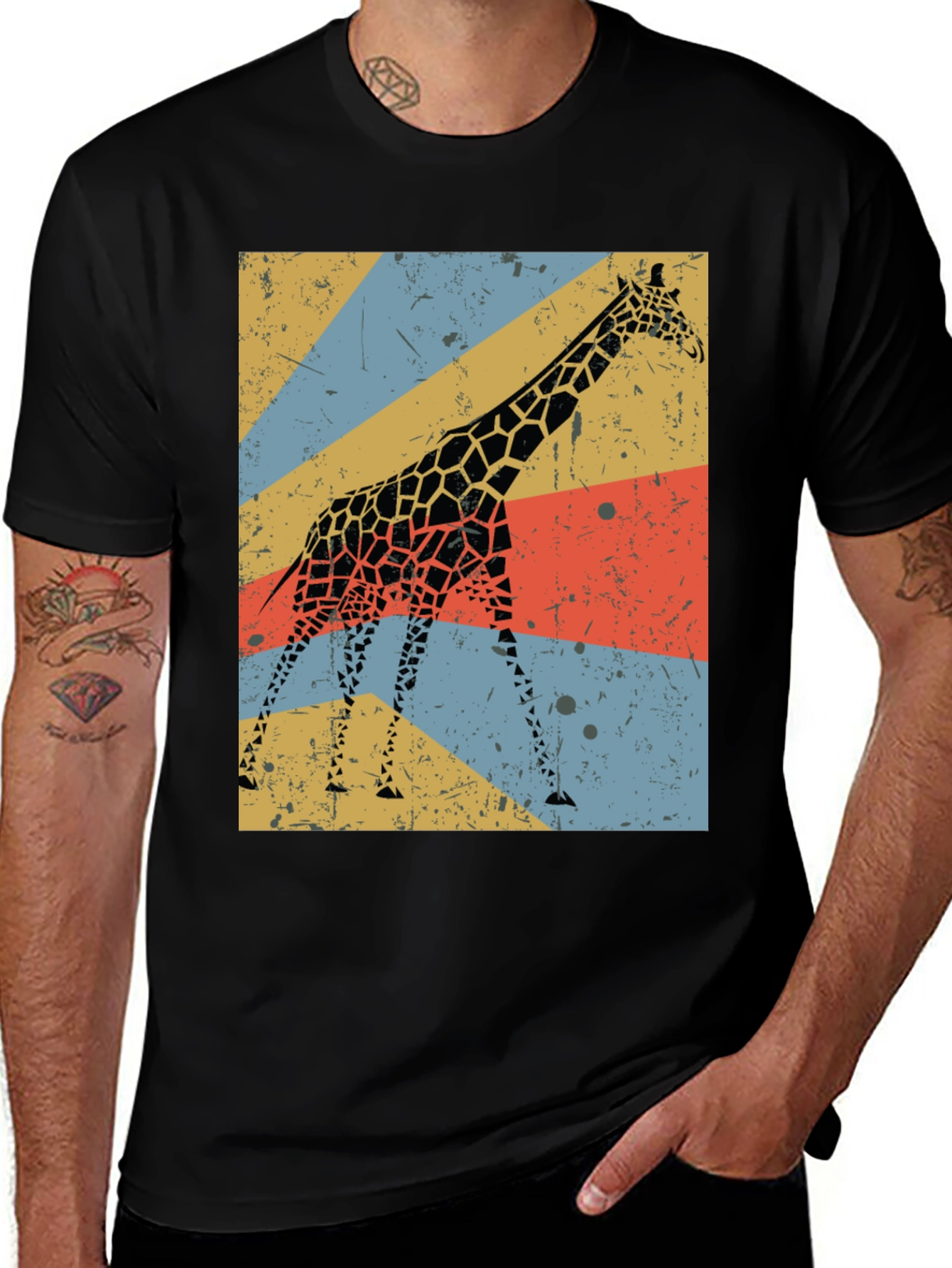 Variant 23 of Retro Giraffe Graphic T-Shirt