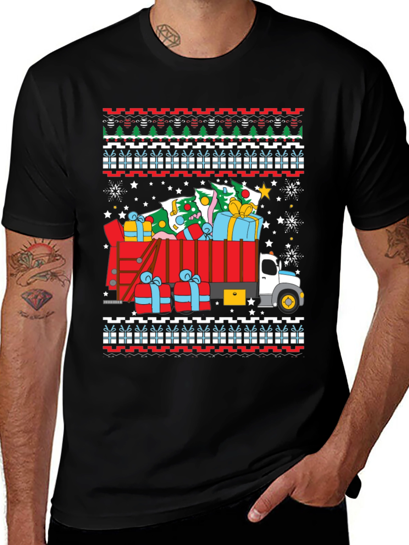 Festive Christmas Truck T-Shirt