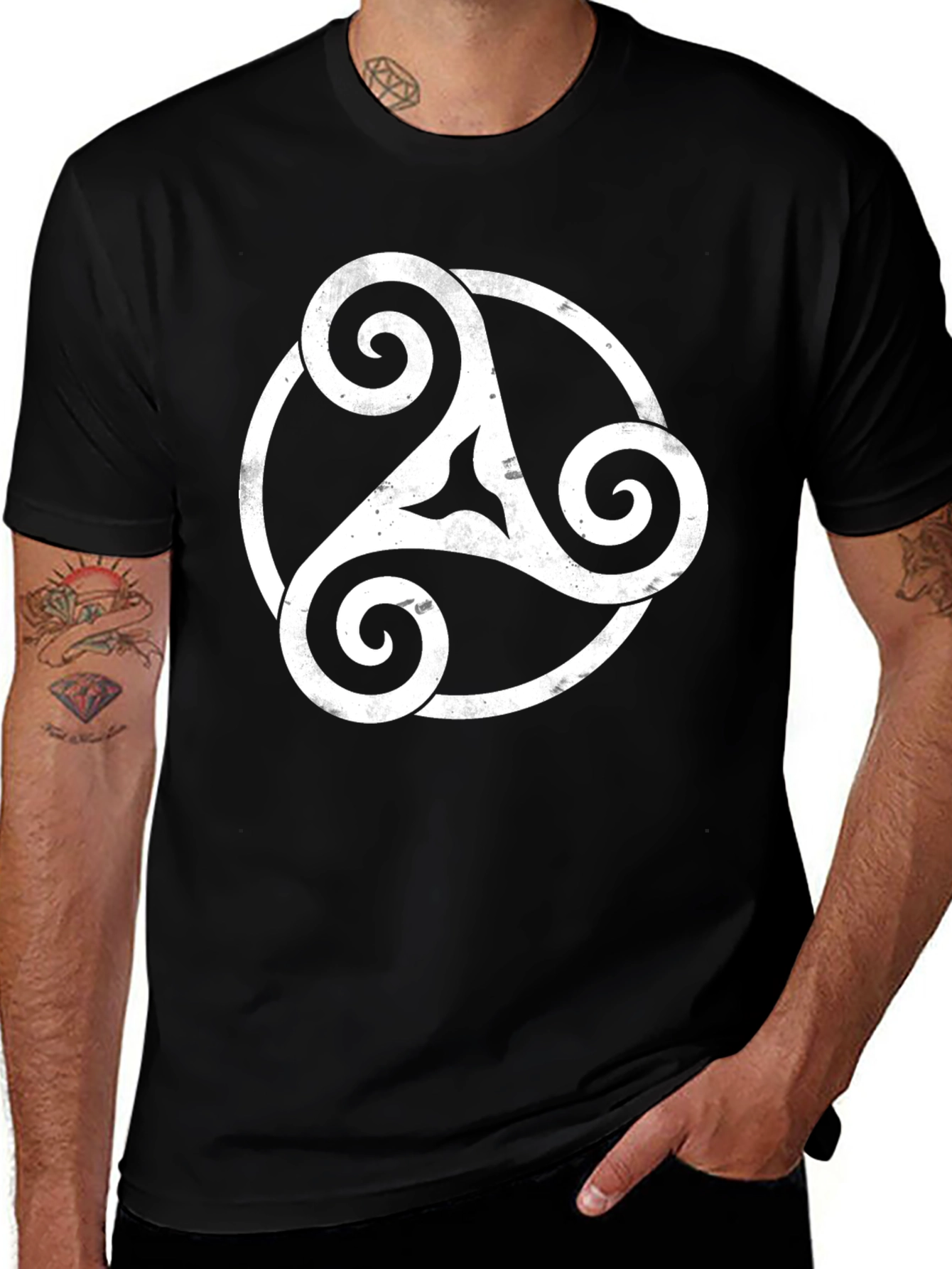 Celtic Triskele Black T-Shirt