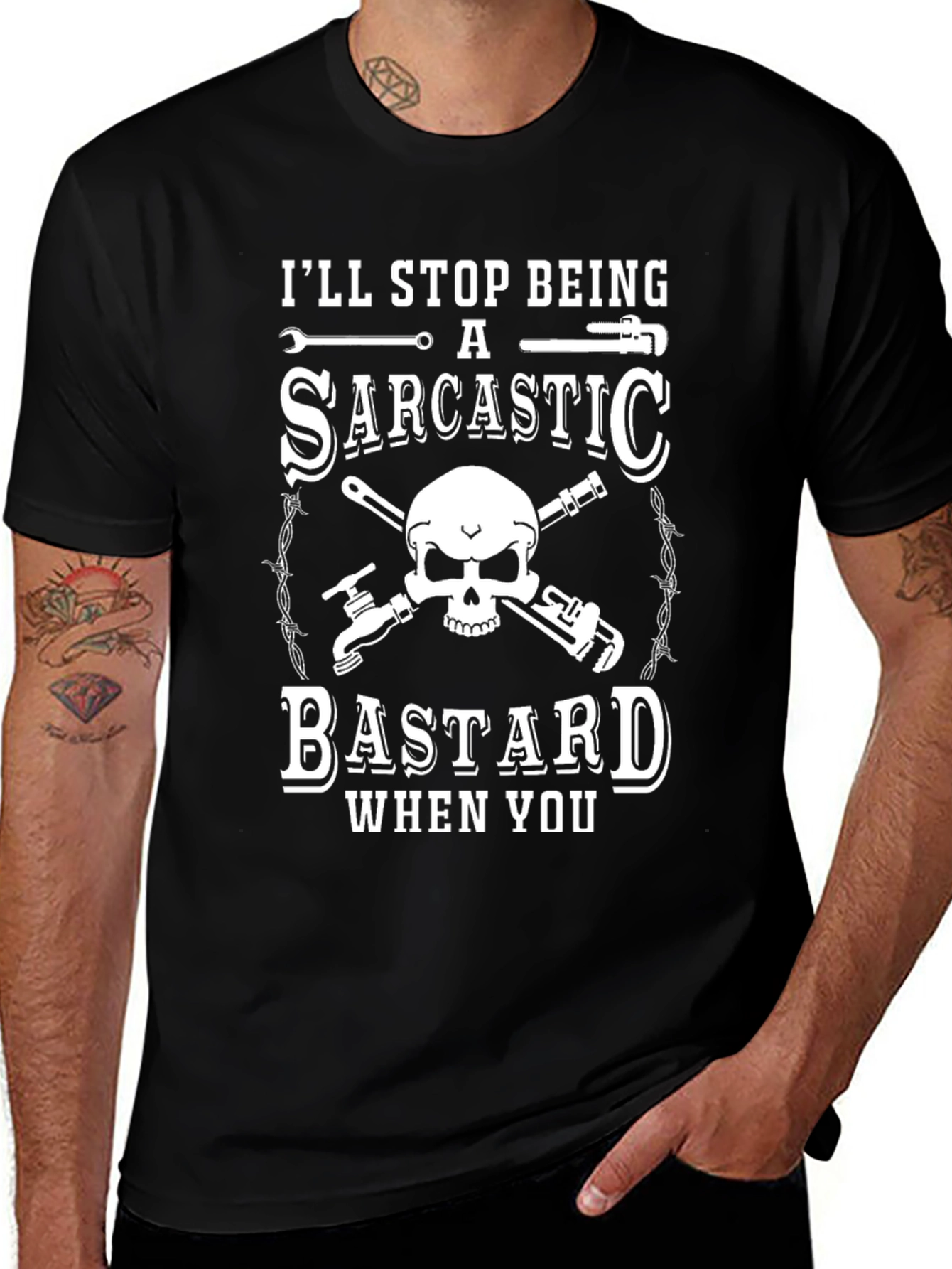 Variant 24 of Sarcastic Bastard T-Shirt - Funny Plumber Tee