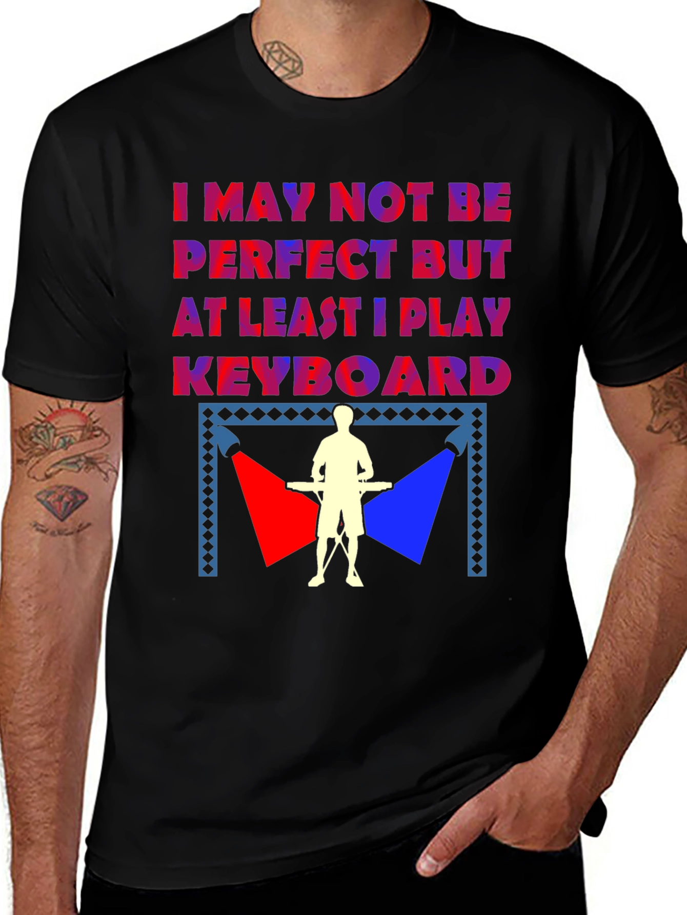 Variant 25 of Keyboard Player Graphic Tee - Musician T-Shirt