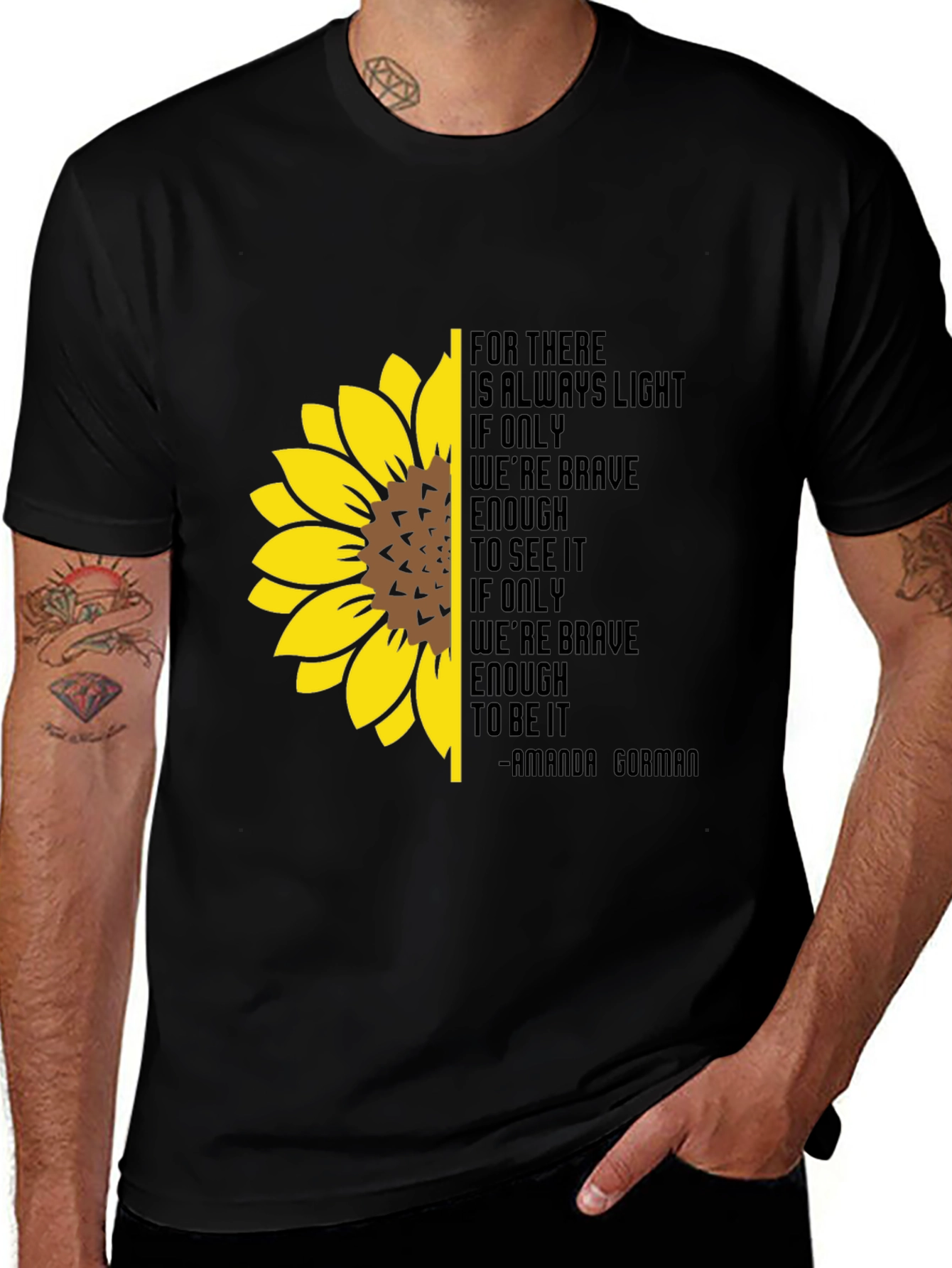 Variant 24 of Sunflower Quote Graphic T-Shirt