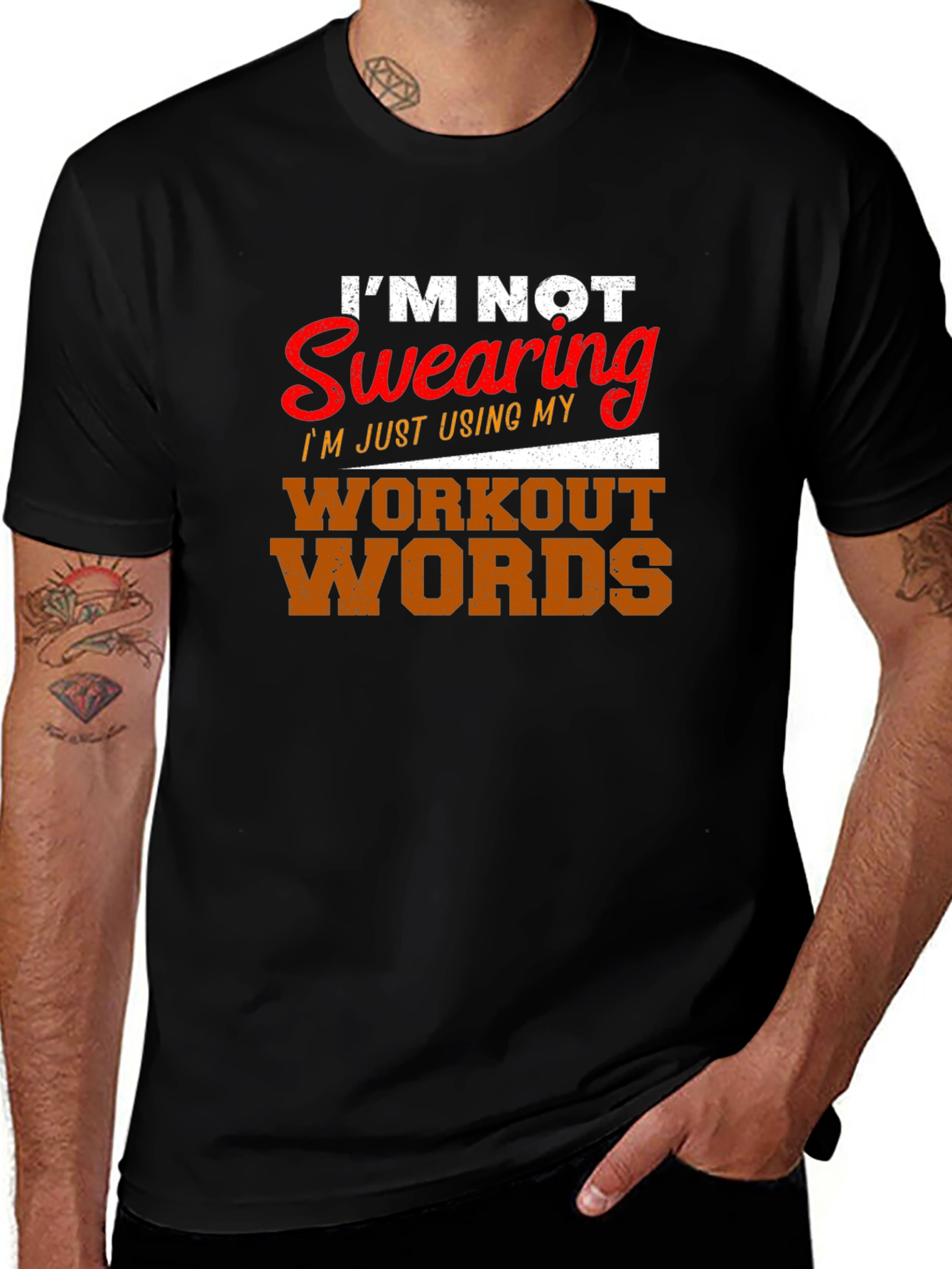 Variant 16 of Workout Words T-Shirt - Funny Gym Tee