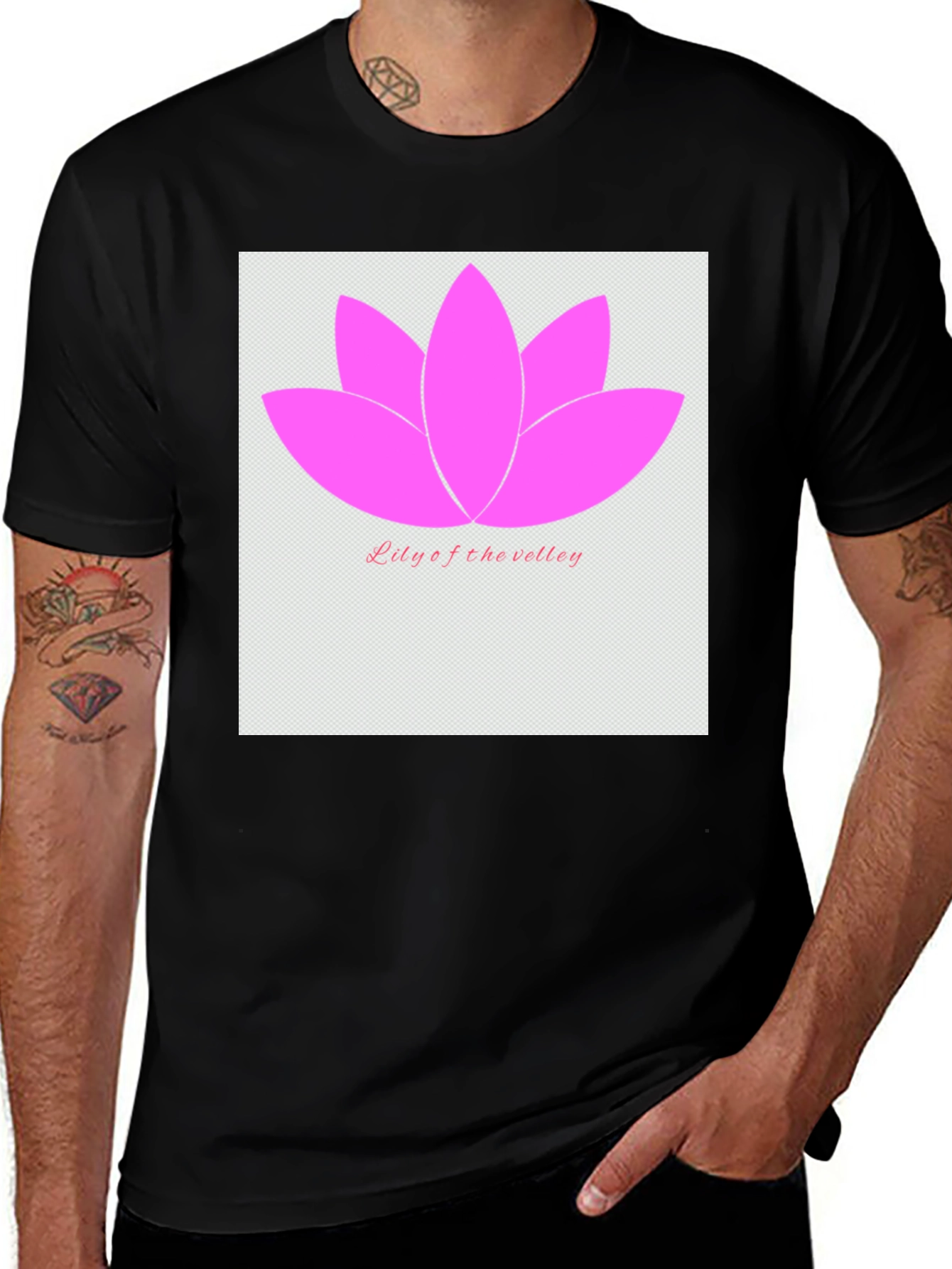 Variant 6 of Lotus Flower Lily of the Valley Graphic T-Shirt