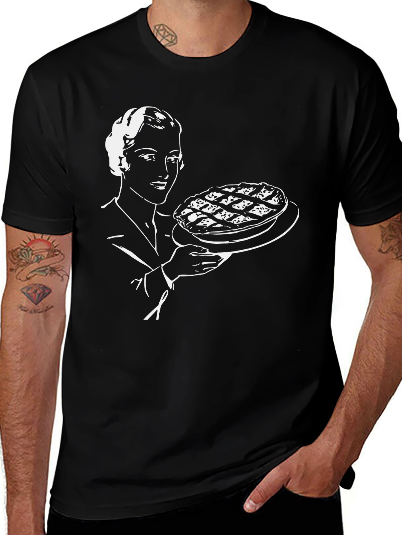 Variant 21 of Retro Pie Server Graphic Tee - Black Unisex T-Shirt