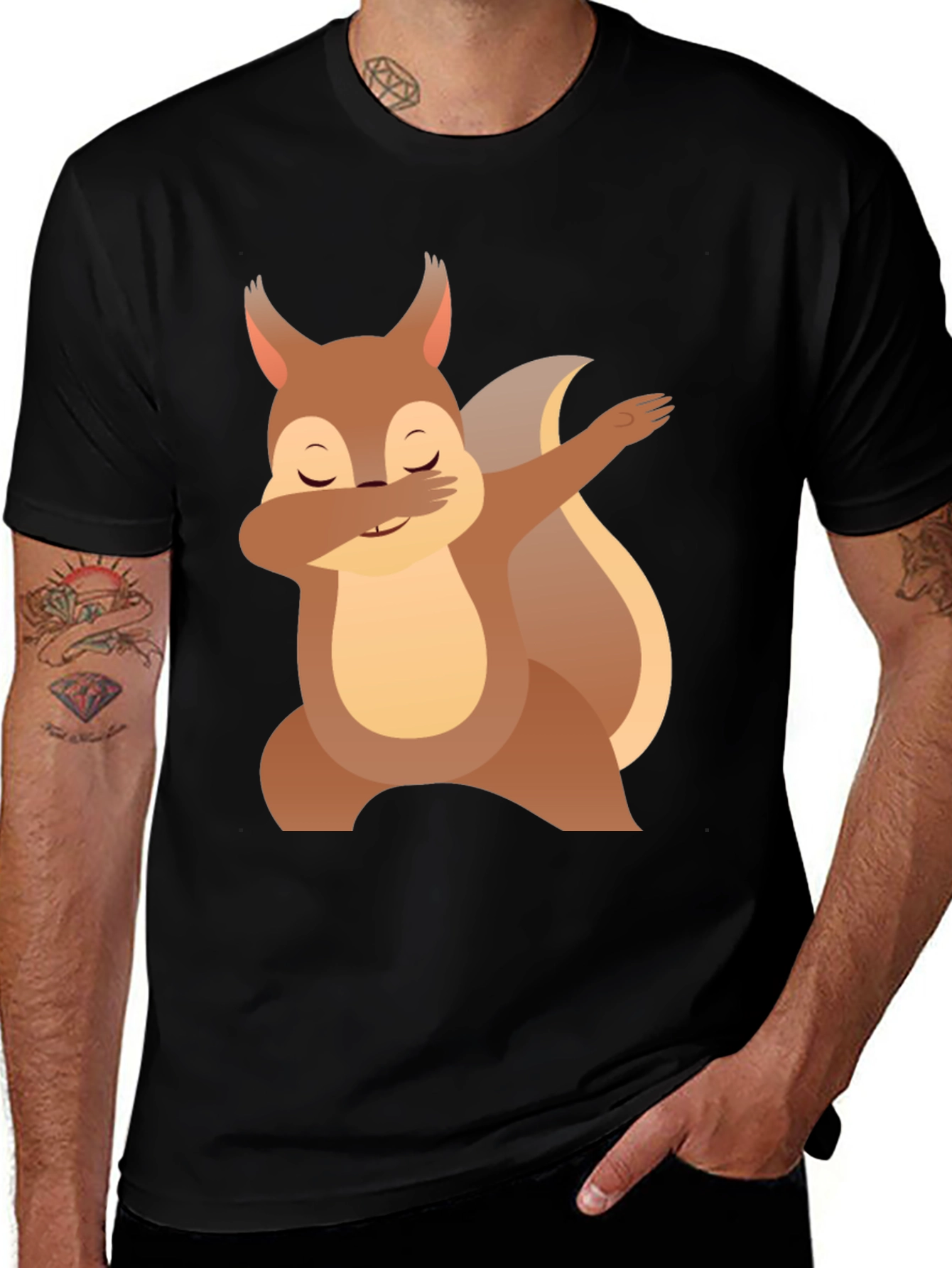 Variant 30 of Dabbing Squirrel Graphic Tee - Funny Animal T-Shirt
