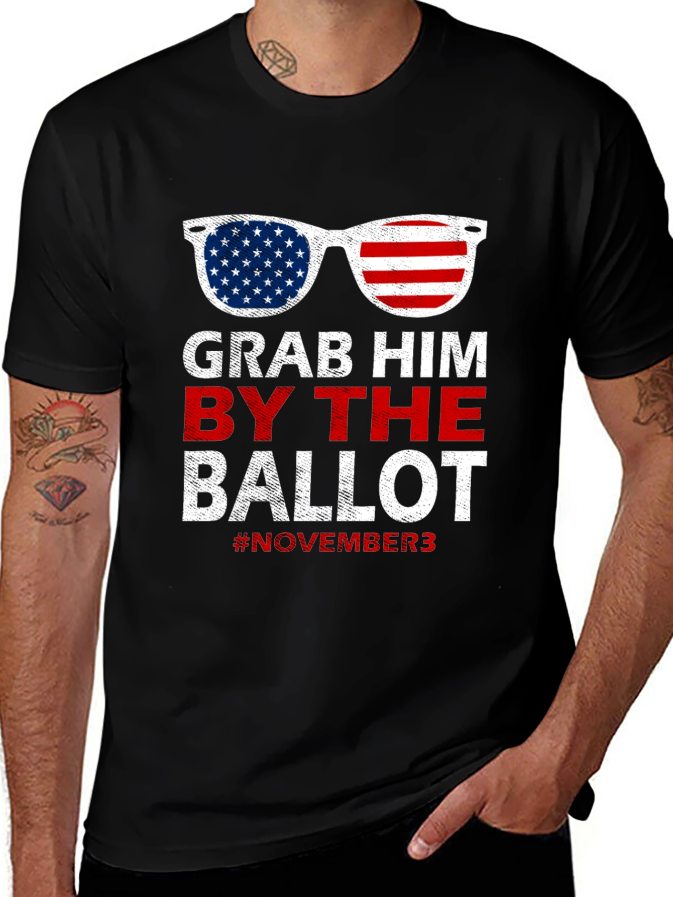 Variant 12 of Grab Him By The Ballot T-Shirt - November 3 Election Tee