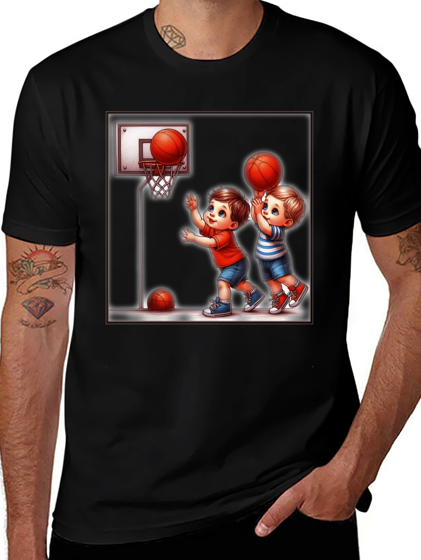 Variant 29 of Boys Basketball Graphic T-Shirt