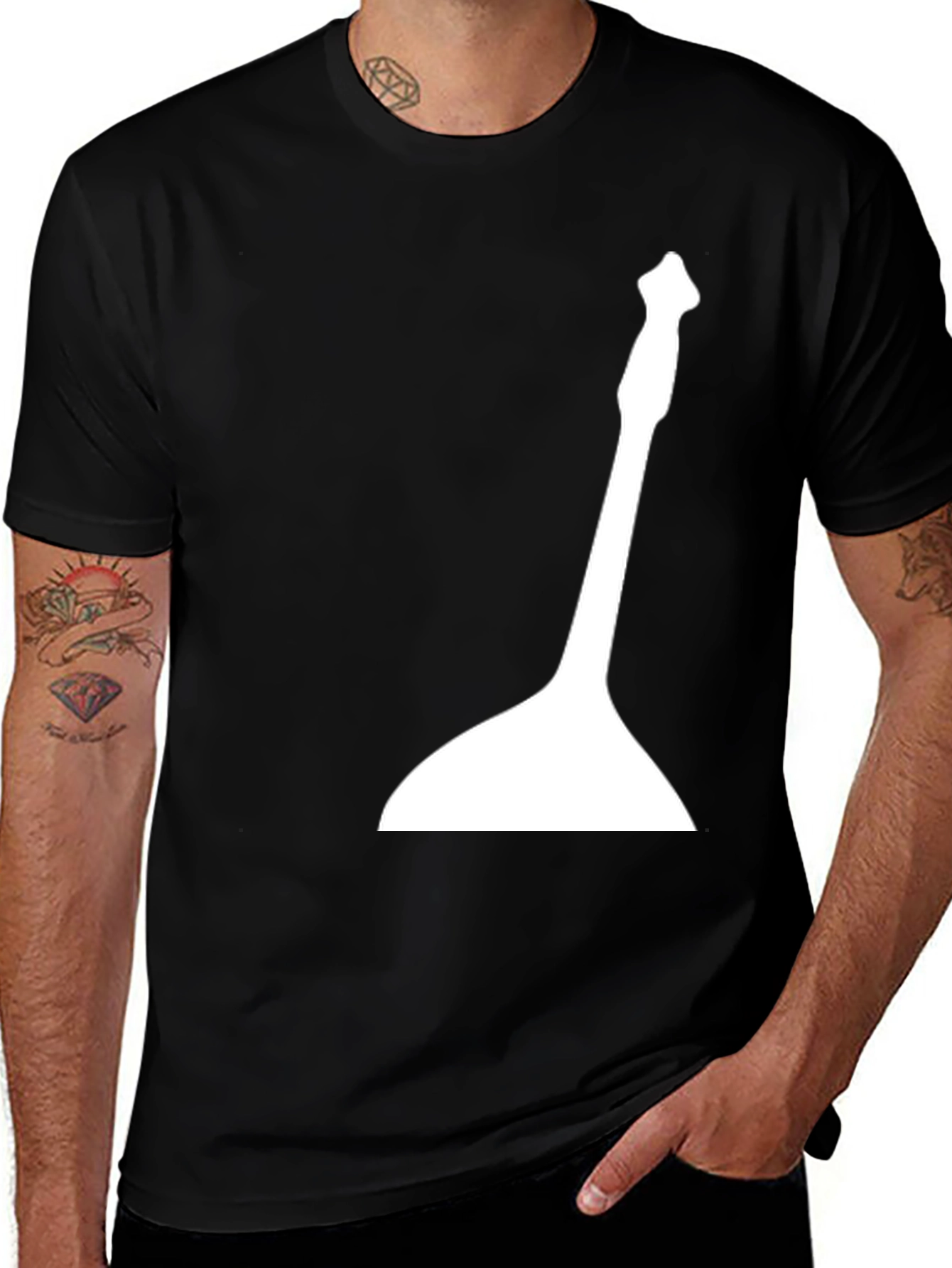 Balalaika Silhouette T-Shirt - Black