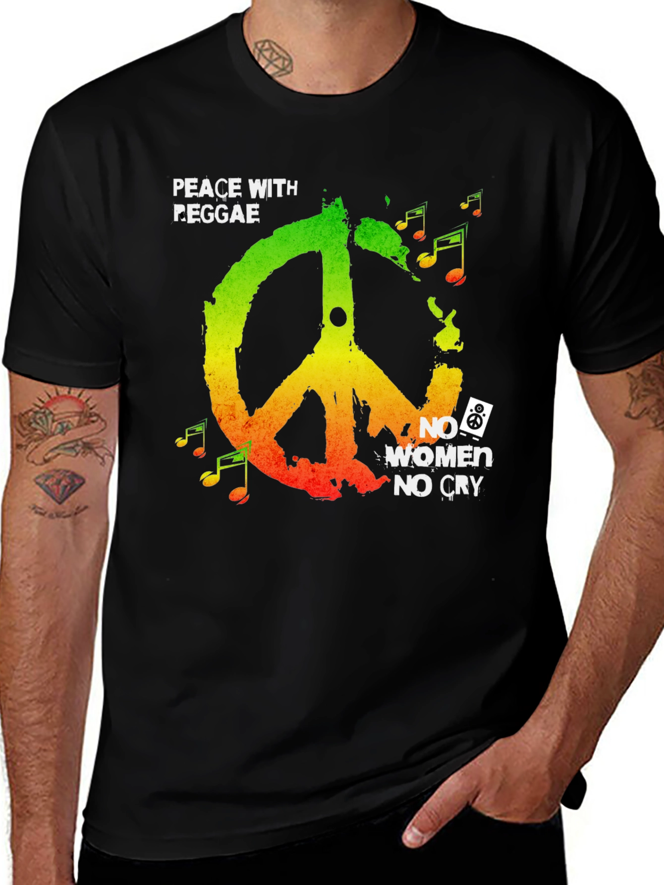 Variant 25 of Peace with Reggae T-Shirt - No Women No Cry