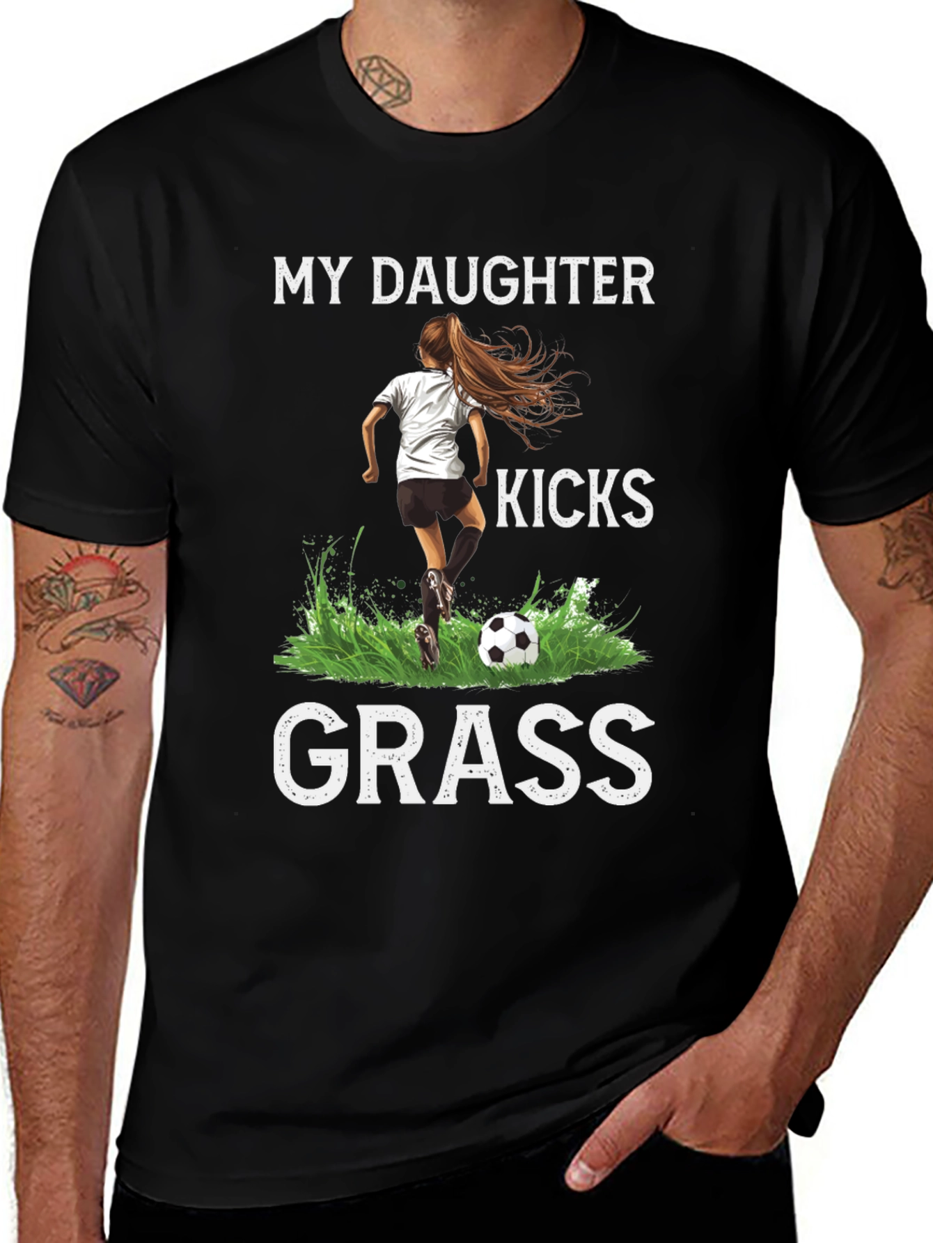 Variant 2 of My Daughter Kicks Grass T-Shirt