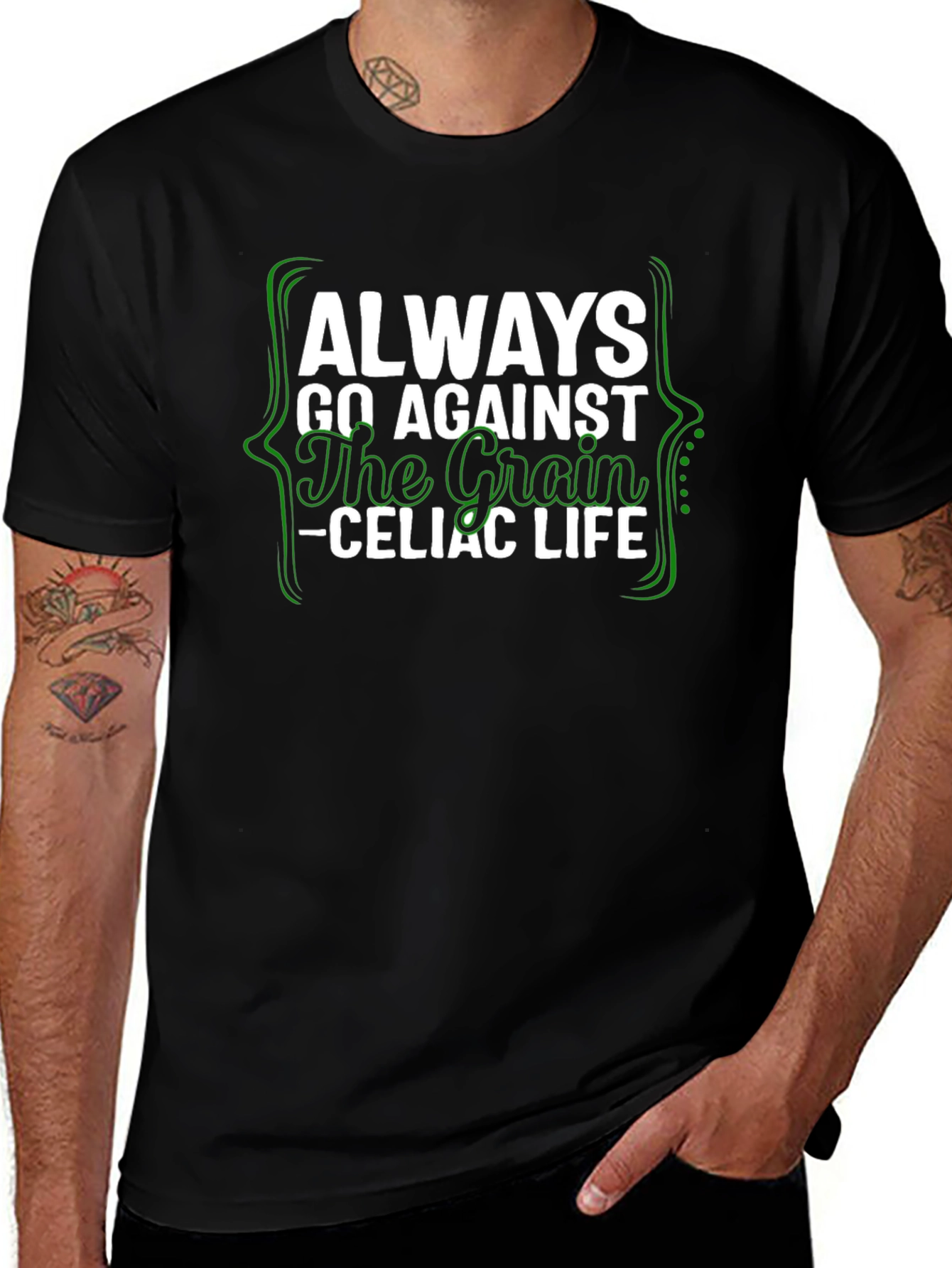 Always Go Against the Grain Celiac Life Tee