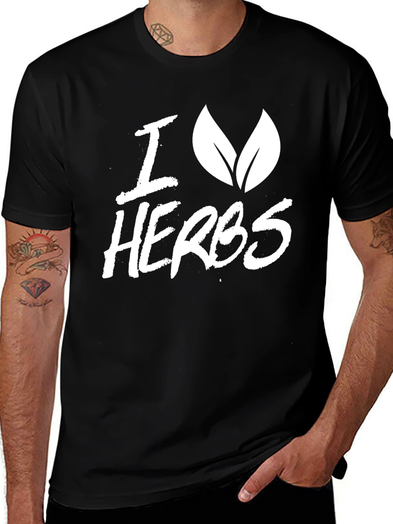 Variant 13 of I Love Herbs Black T-Shirt