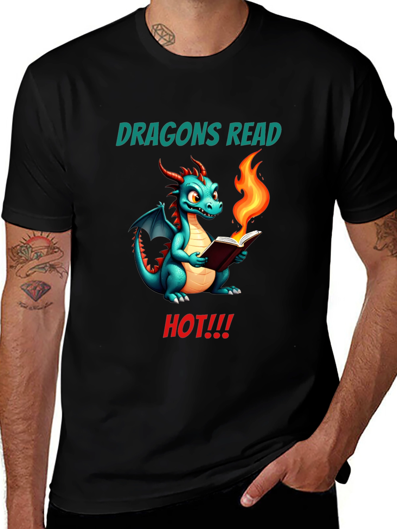 Variant 30 of Dragon Reads Hot T-Shirt