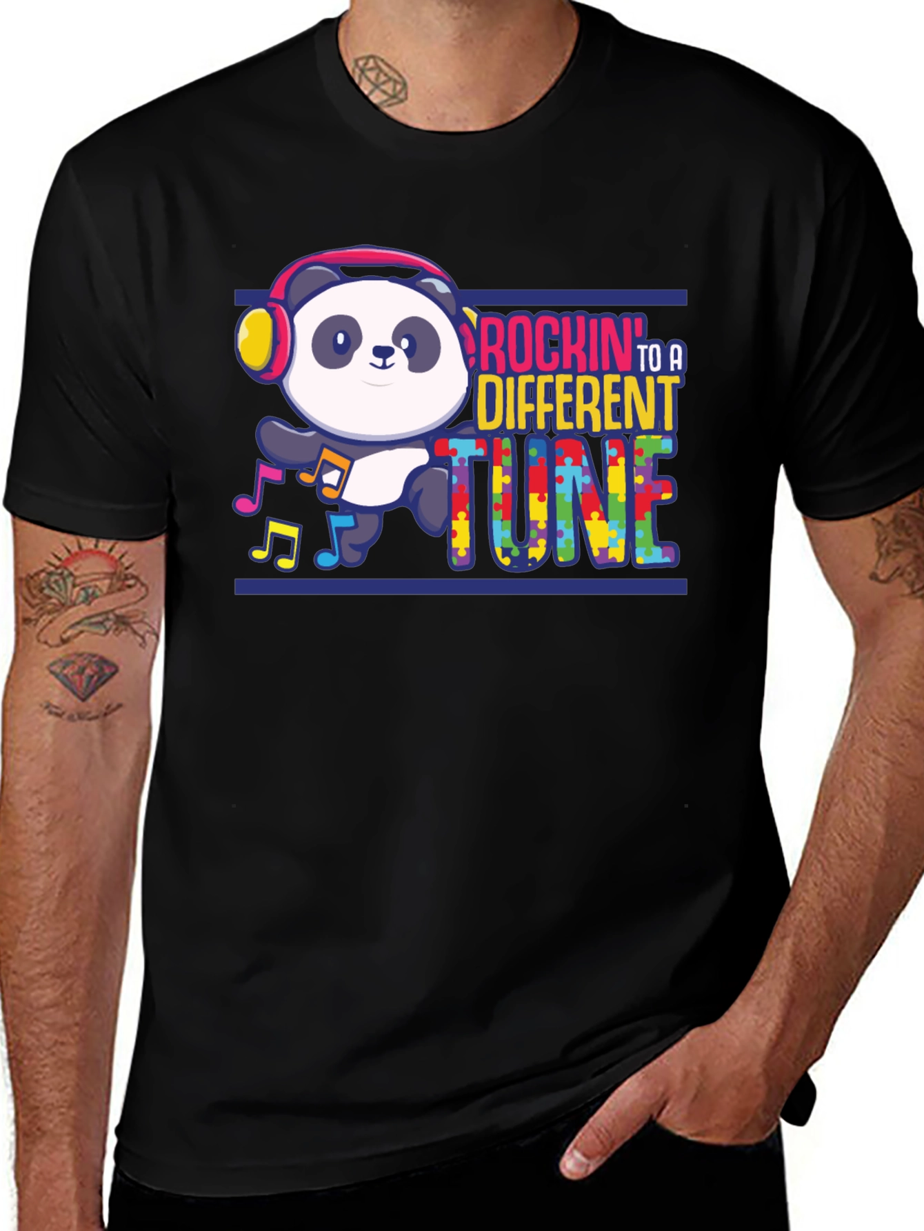 Variant 2 of Autism Awareness Panda T-Shirt