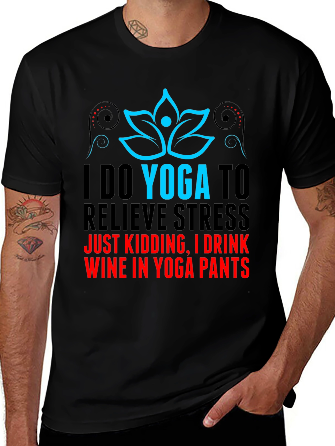 Variant 5 of Yoga & Wine Graphic Tee