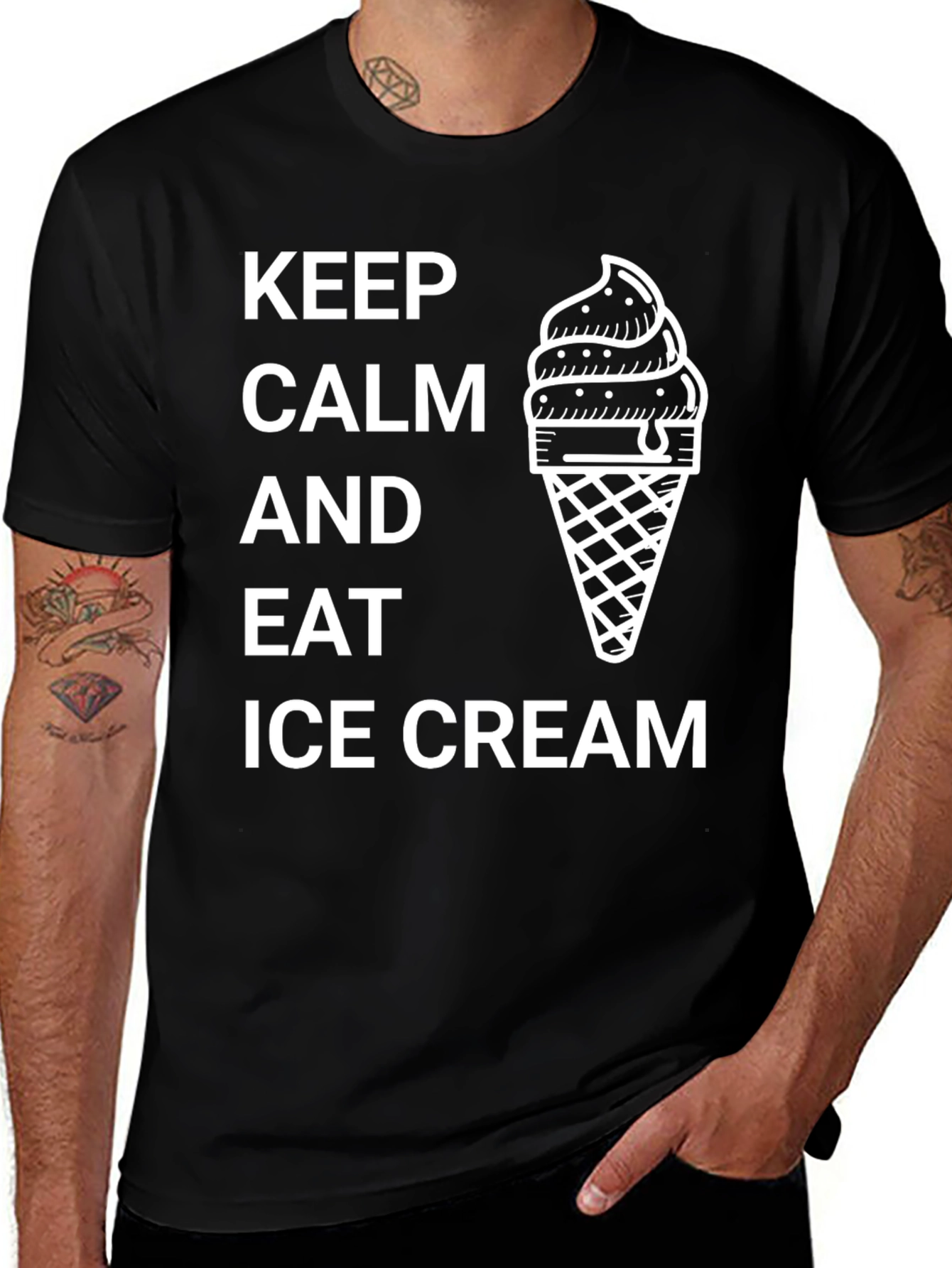 Variant 19 of Keep Calm & Eat Ice Cream Graphic T-Shirt