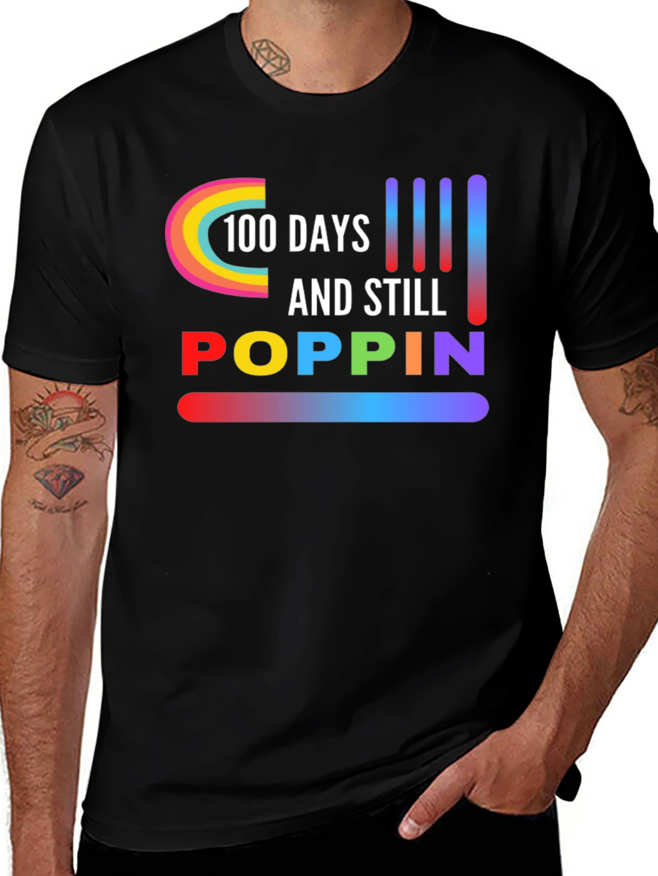 Variant 25 of 100 Days & Still Poppin' Graphic Tee