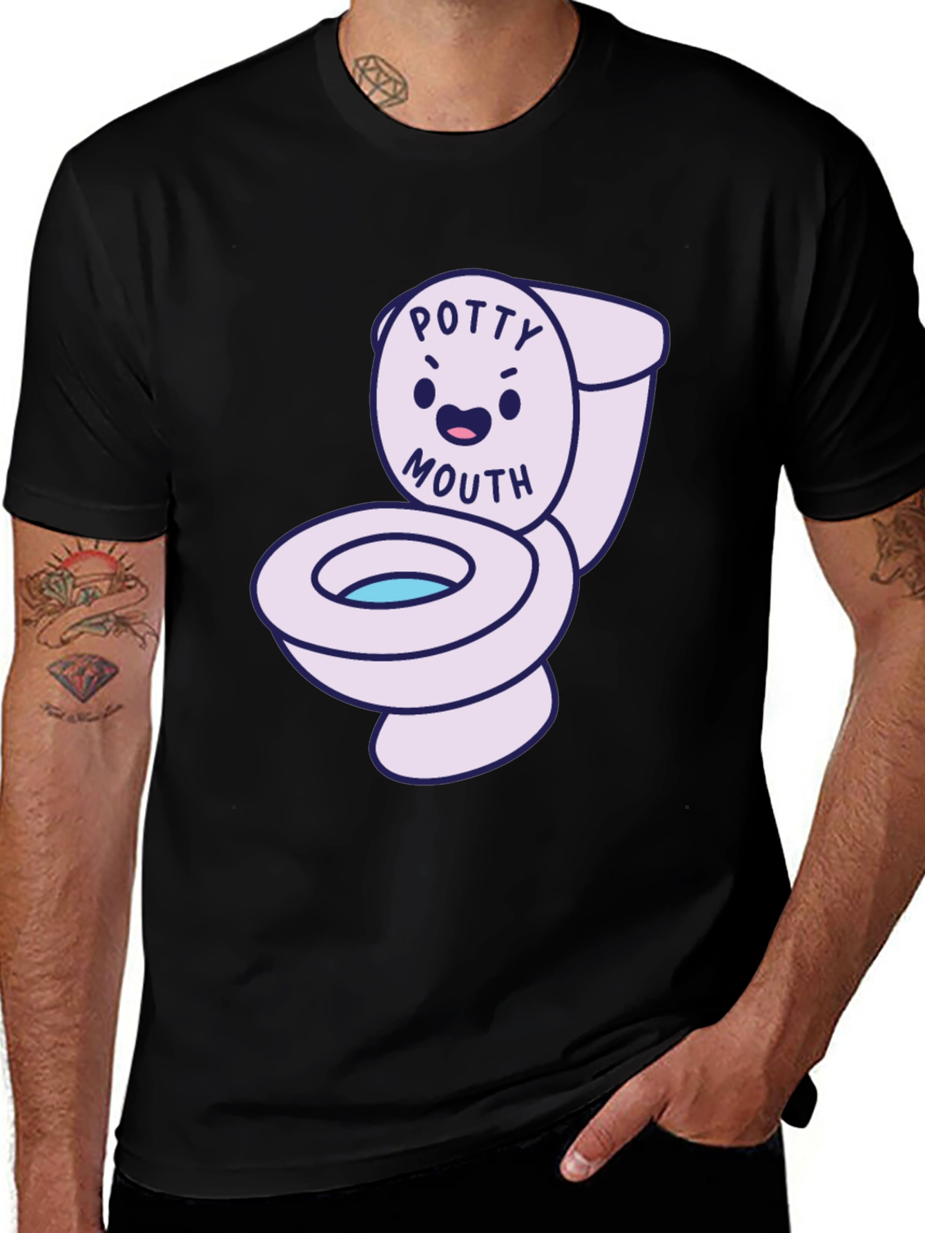 Variant 16 of Potty Mouth Graphic Tee - Funny Toilet Humor Shirt
