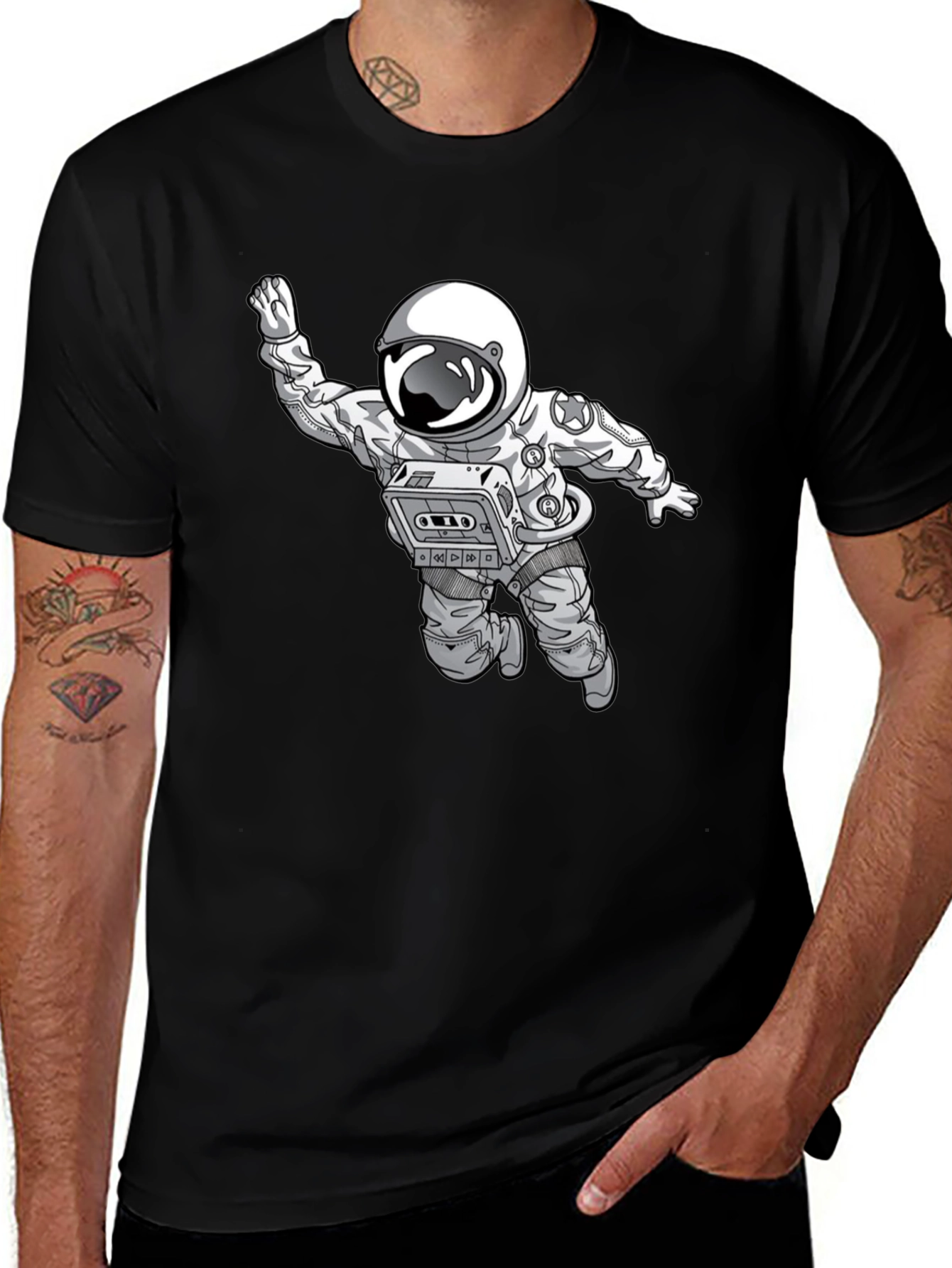 Variant 17 of Astronaut Cassette T-Shirt - Space Vibes