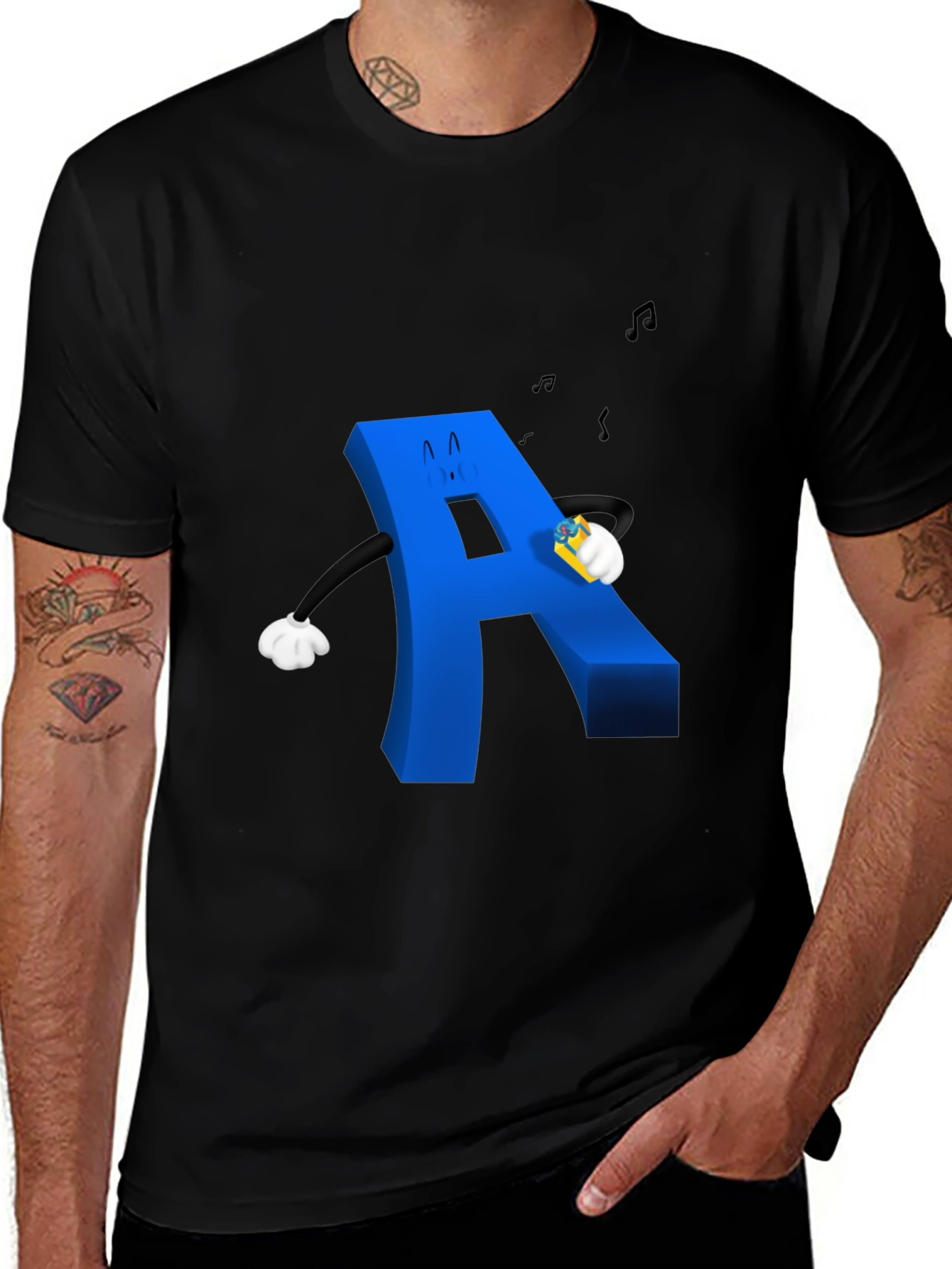 Variant 18 of Cartoon Letter A T-Shirt - Fun Graphic Tee