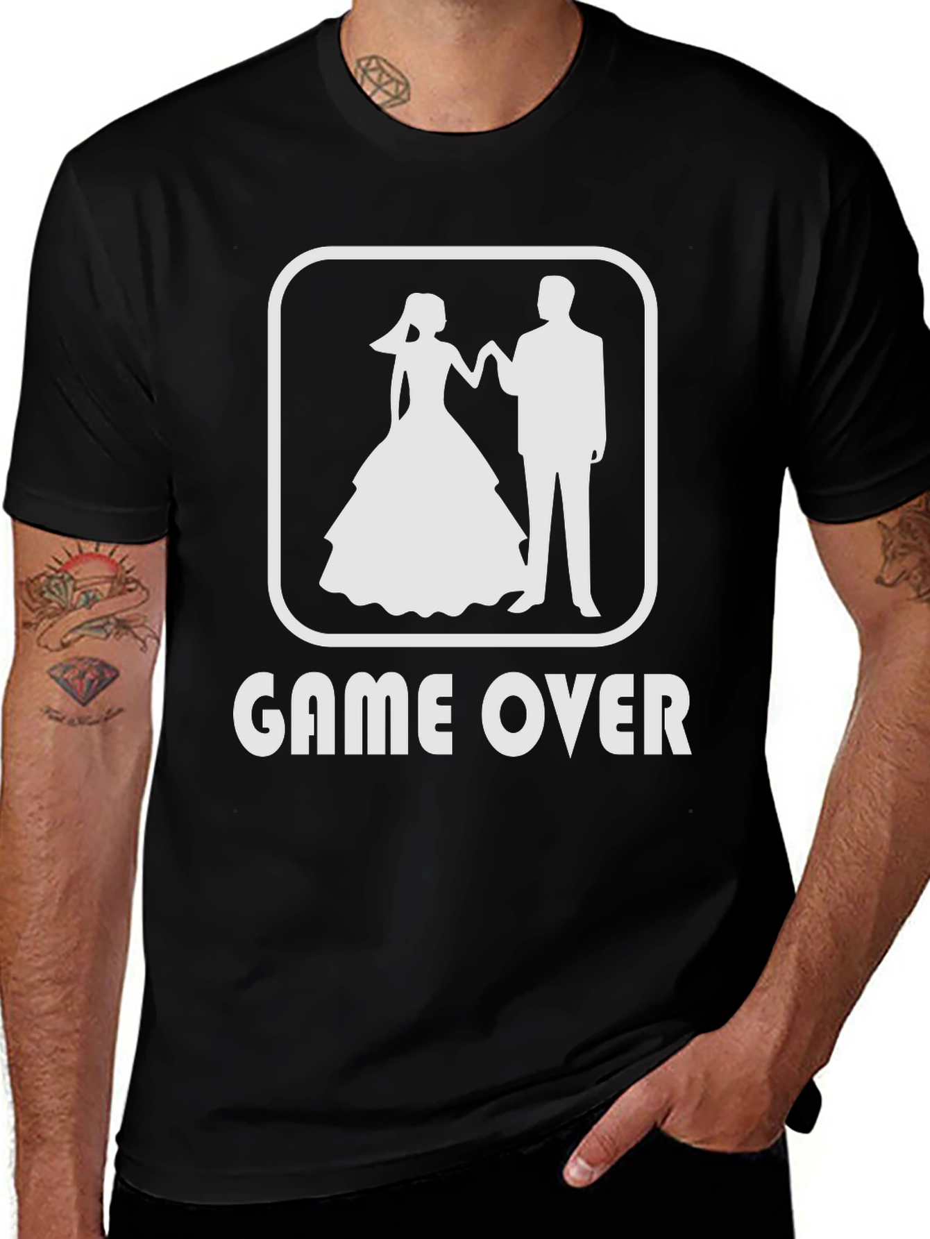 Variant 9 of Game Over Wedding Humor T-Shirt