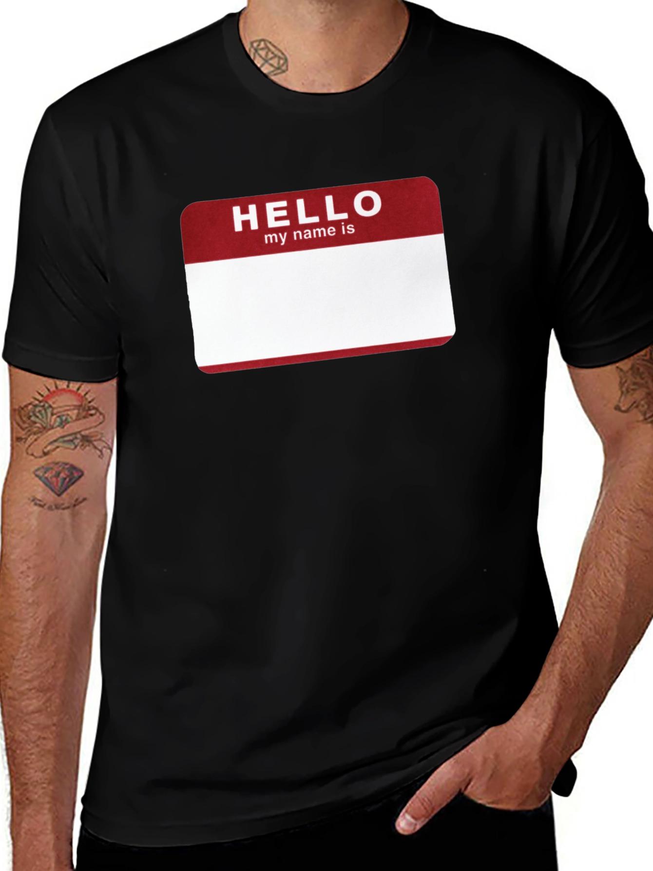 Hello My Name Is Graphic T-Shirt - Black