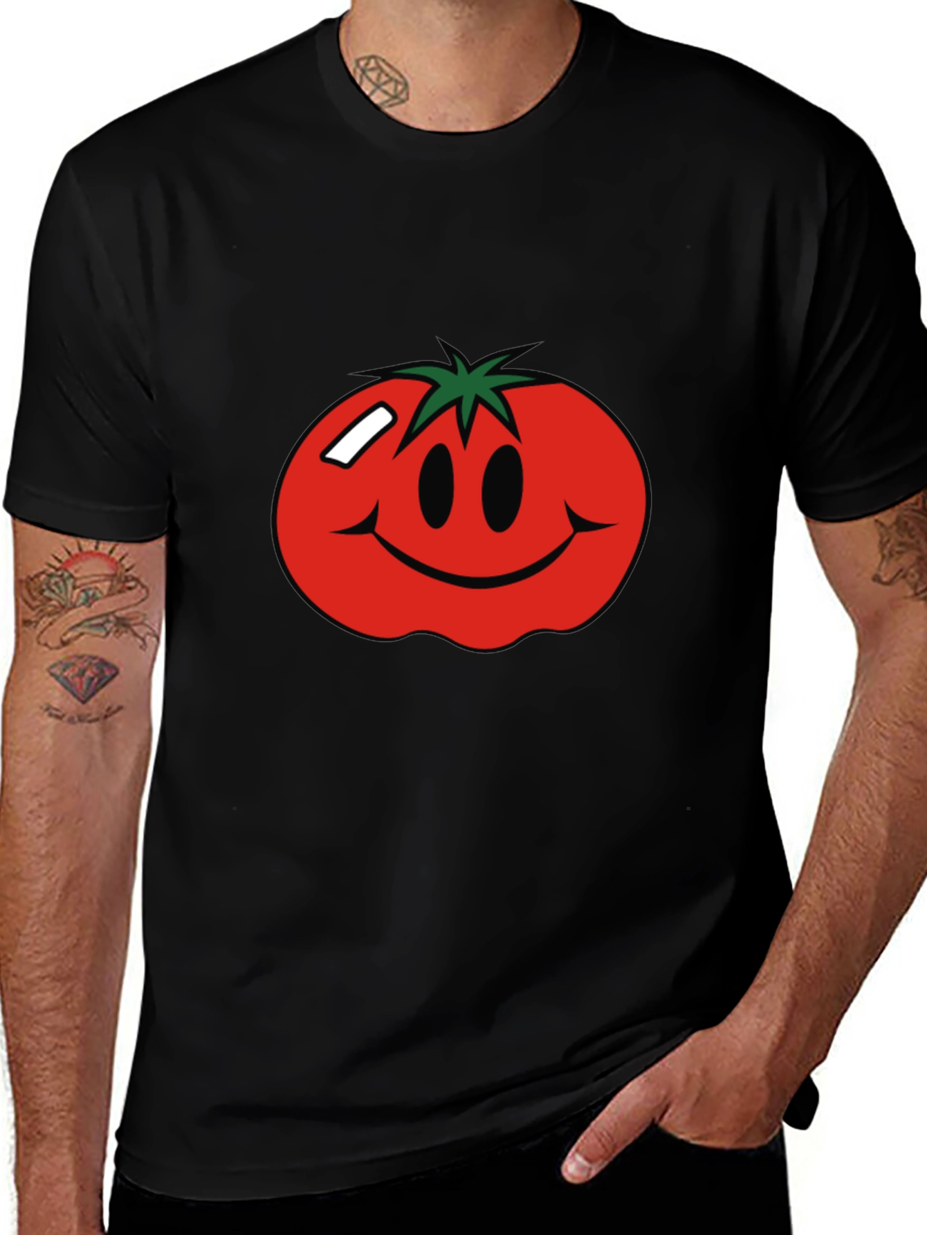Variant 18 of Tomato Smiley Face Graphic T-Shirt