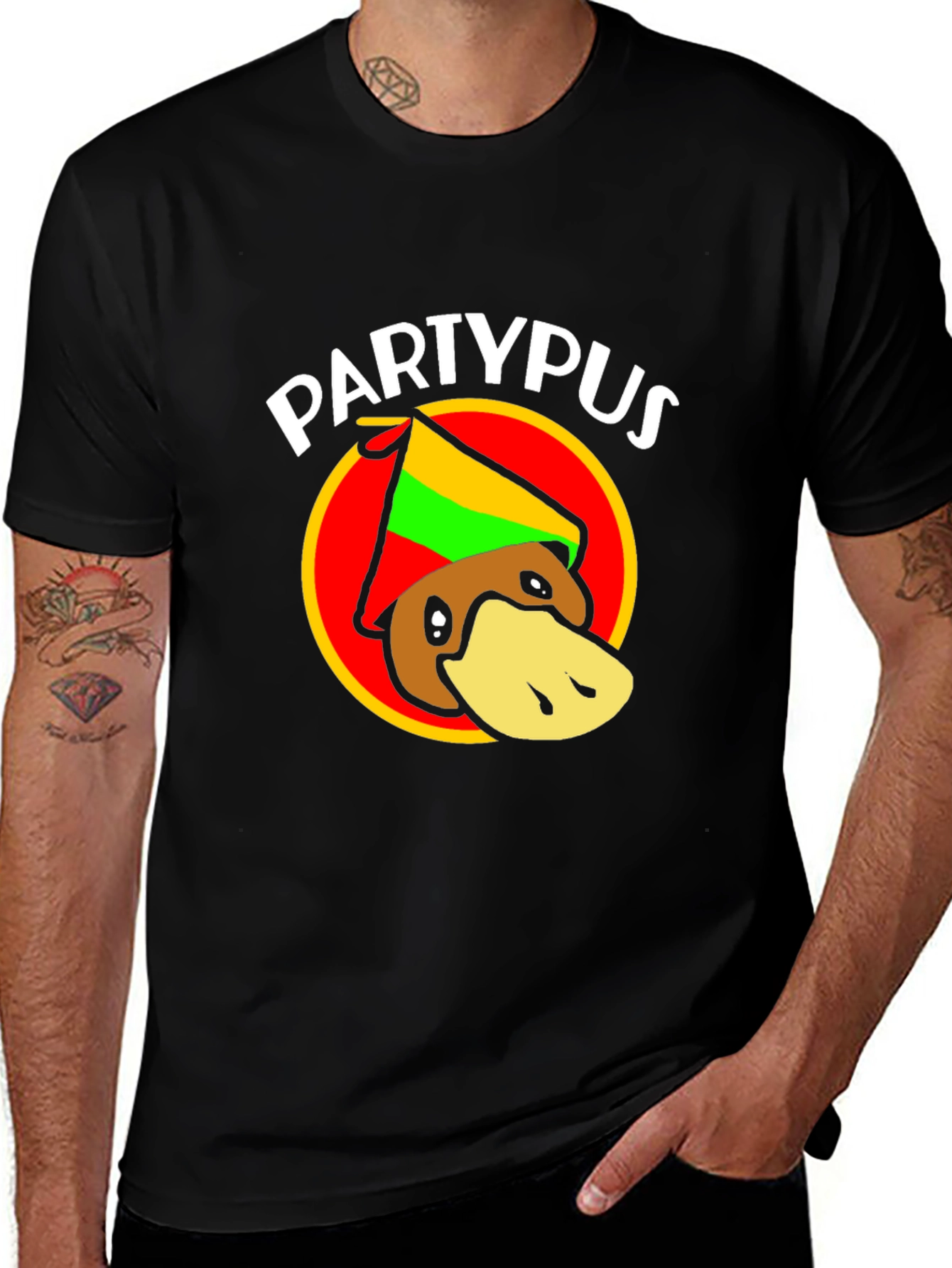 Variant 25 of Party Platypus T-Shirt - Unique Graphic Tee