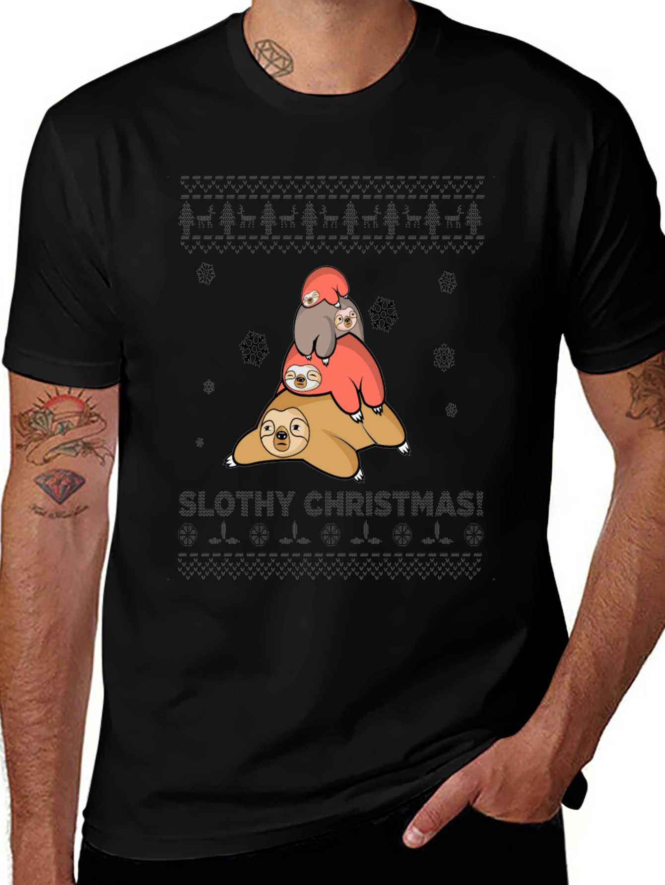 Variant 29 of Slothy Christmas T-Shirt