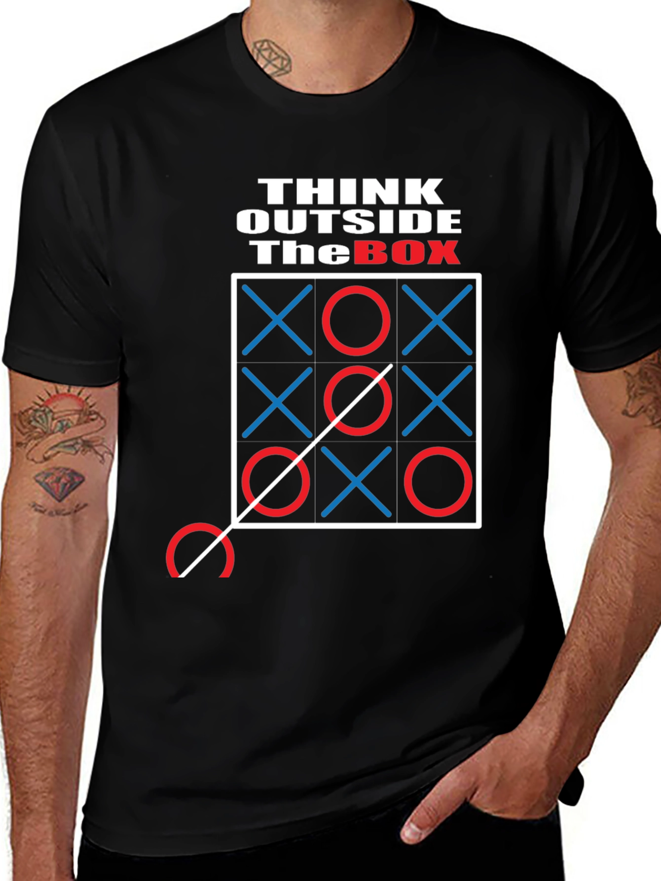 Variant 15 of Think Outside The Box Graphic T-Shirt