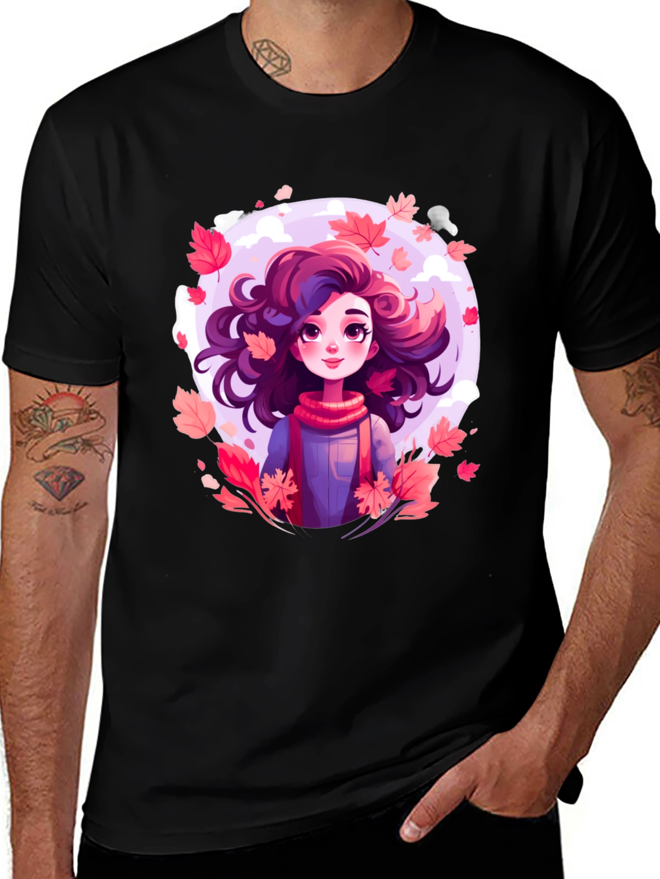 Variant 14 of Autumn Girl T-Shirt - Unique Graphic Tee for Fall