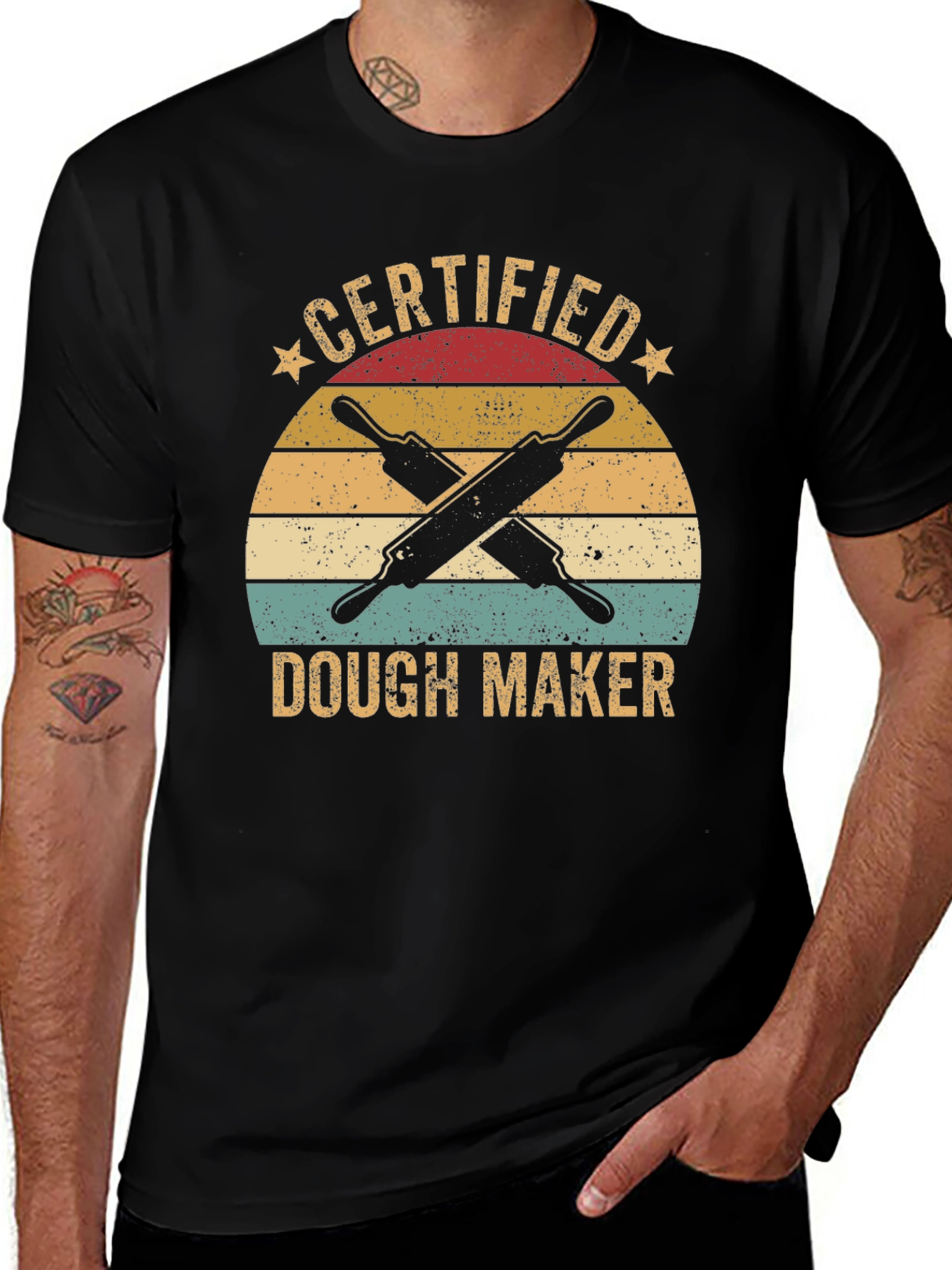 Variant 25 of Certified Dough Maker T-Shirt - Baking Chef Tee