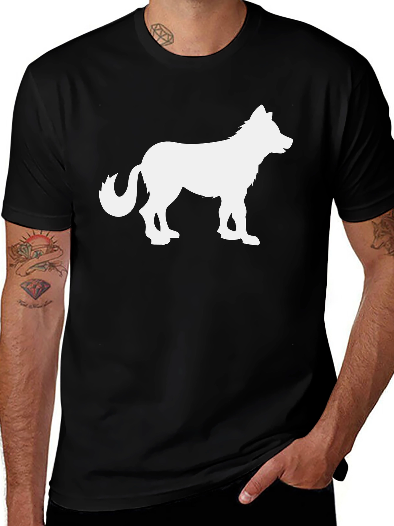 Black Wolf Graphic Tee - Stylish and Unique Design