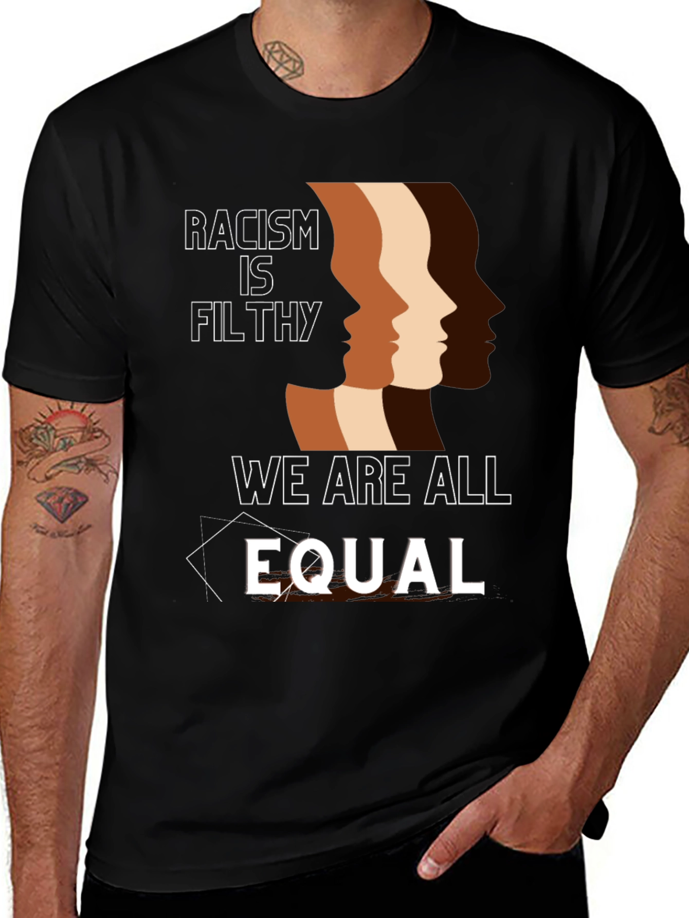 Variant 10 of Equality T-Shirt - Racism is Filthy
