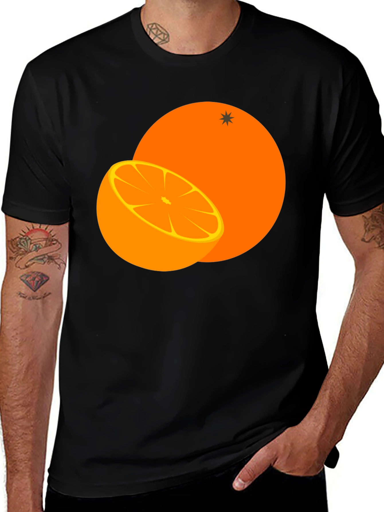 Variant 23 of Orange Graphic Tee - Fresh & Fruity