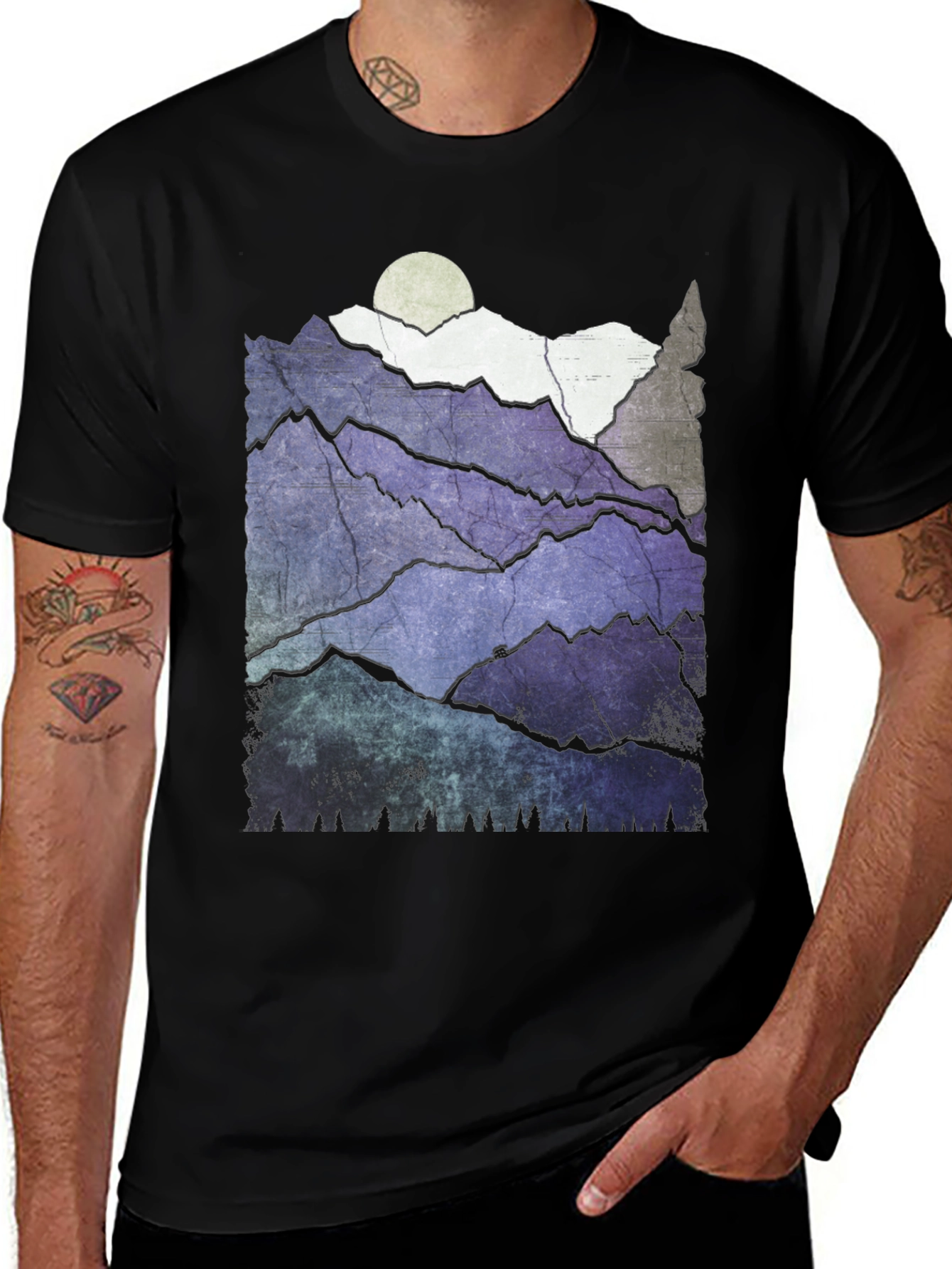 Mountain Range Graphic Tee - Nature Inspired Design