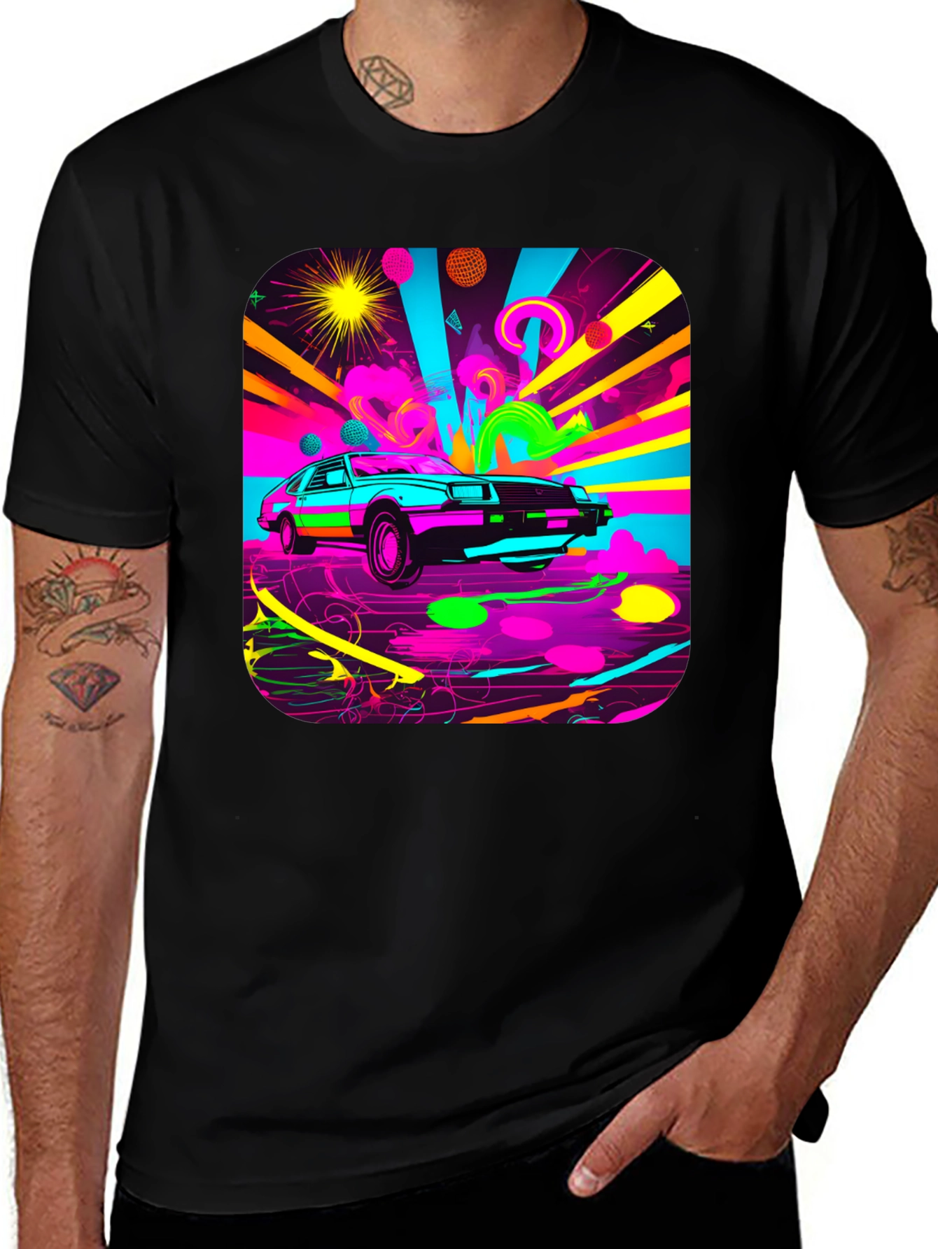 Variant 11 of Retro Wave Car T-Shirt - 80s Graphic Tee