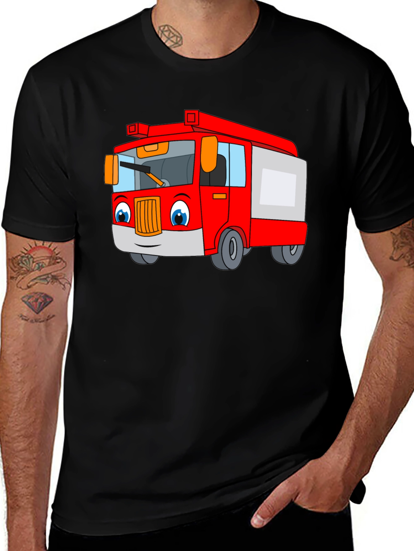 Variant 29 of Cartoon Fire Truck T-Shirt