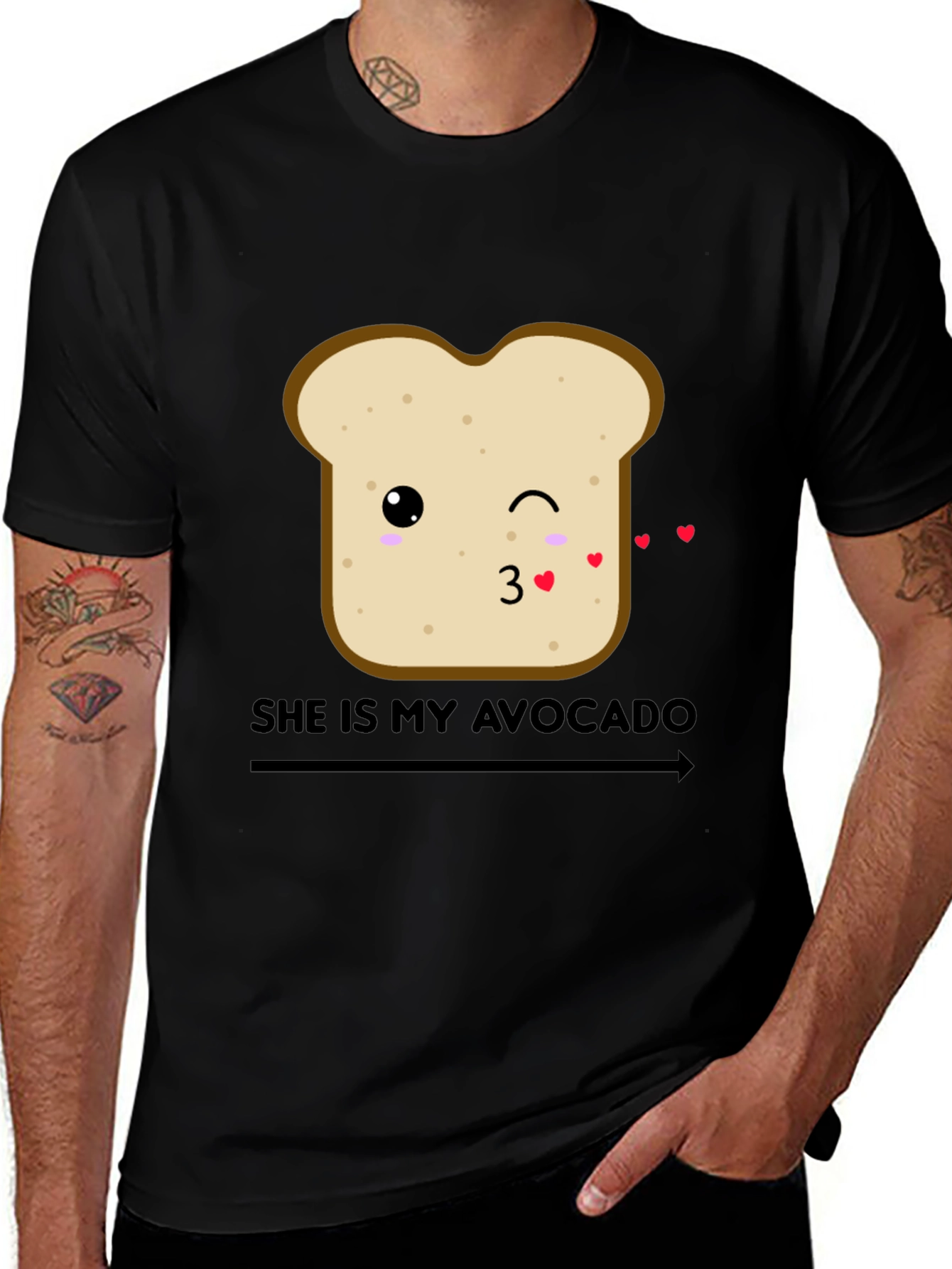 Variant 7 of She Is My Avocado Black Graphic Tee