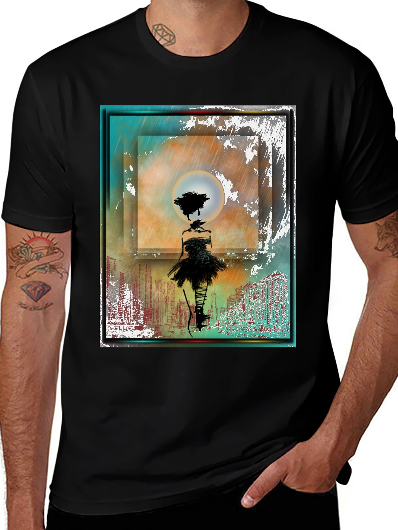 Variant 4 of Abstract Dancer Graphic T-Shirt