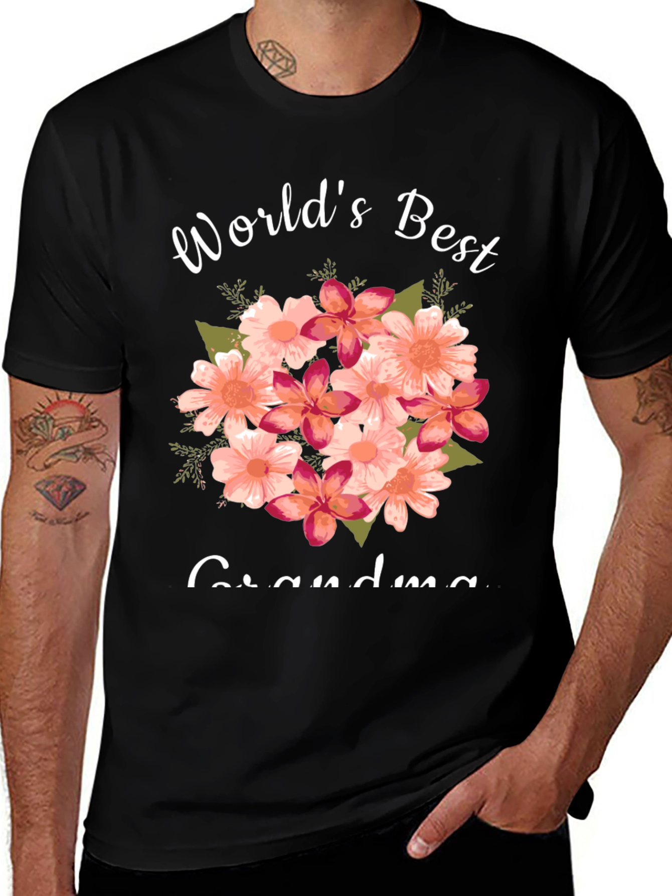 Variant 23 of World's Best Grandma Floral T-Shirt