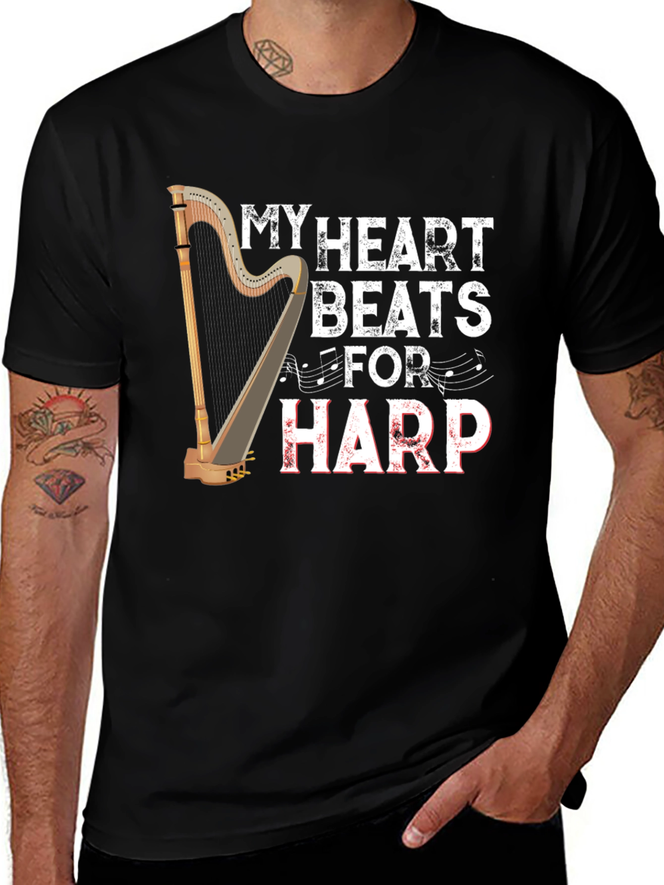 Variant 25 of My Heart Beats For Harp T-Shirt