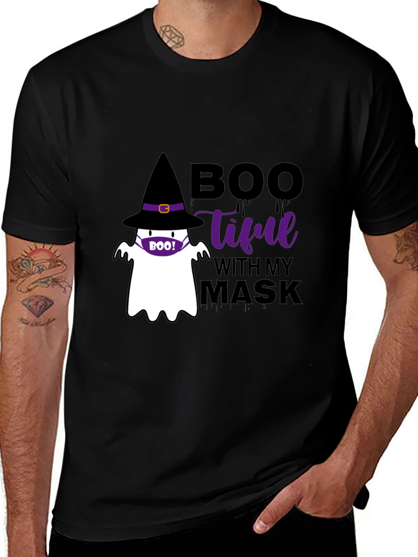 Variant 18 of Boo Time With My Mask Novelty Graphic T-Shirt